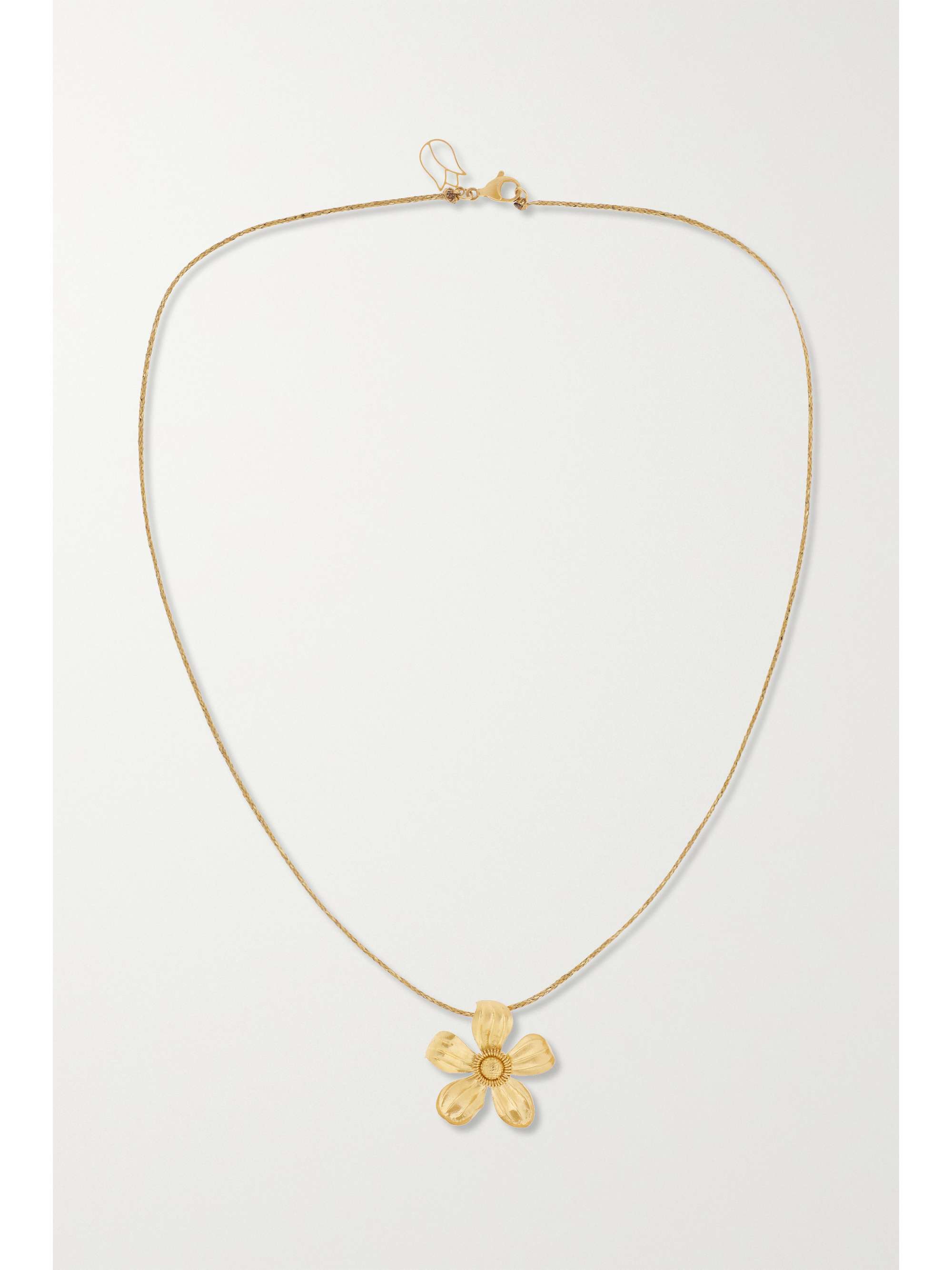 PIPPA SMALL 18-karat gold and cord necklace