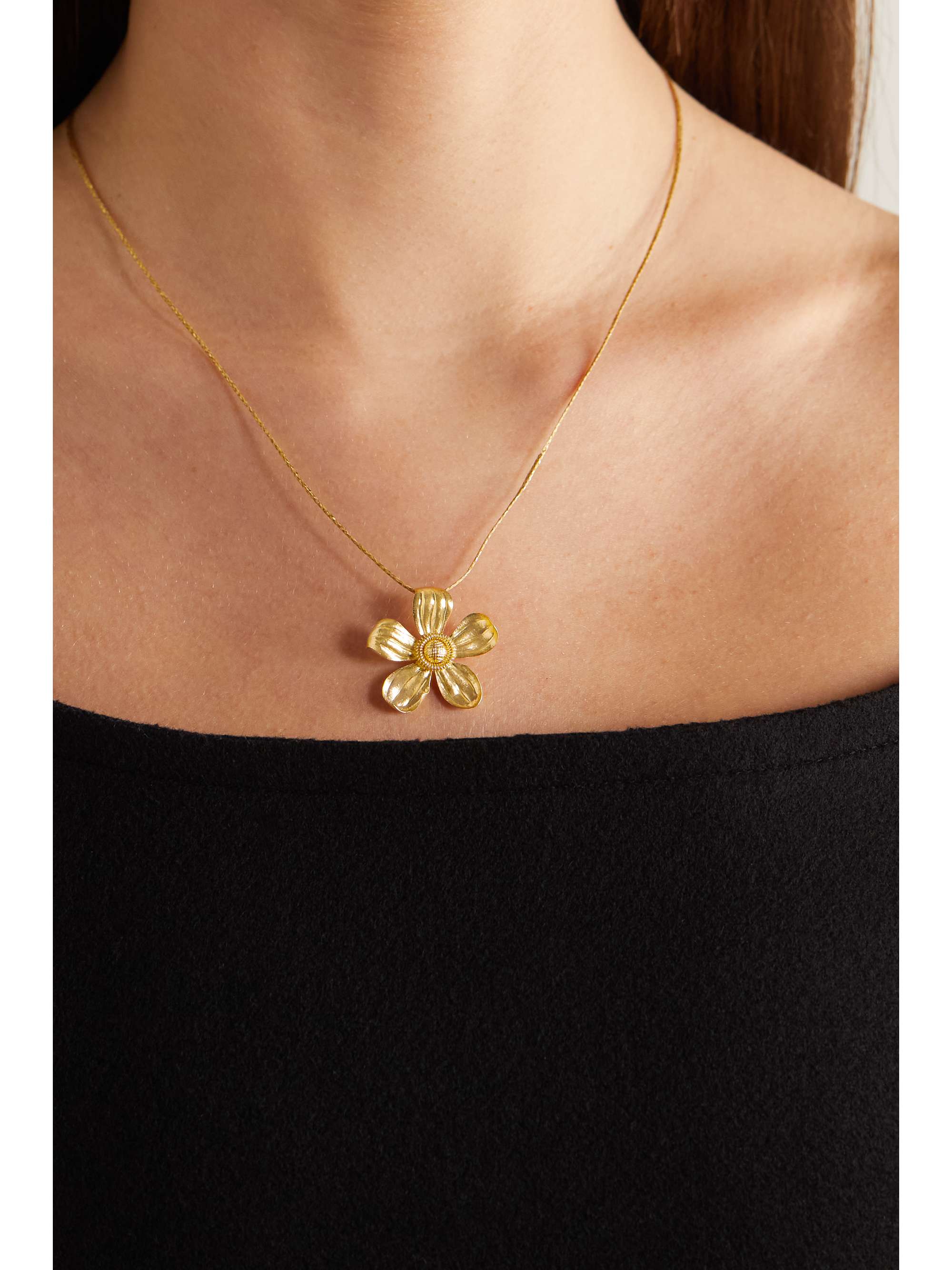 PIPPA SMALL 18-karat gold and cord necklace