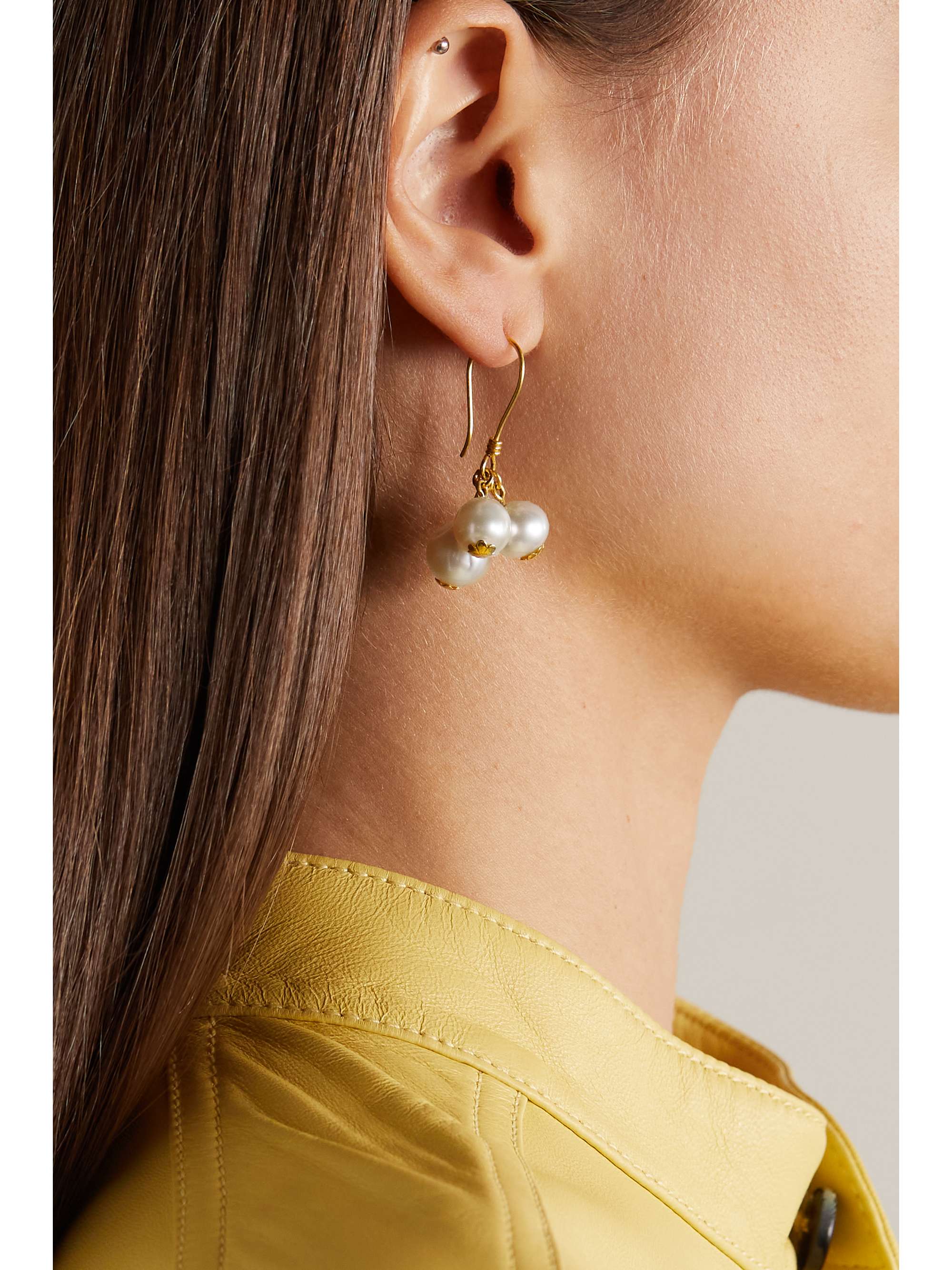 PIPPA SMALL 18K 黄金珍珠耳环