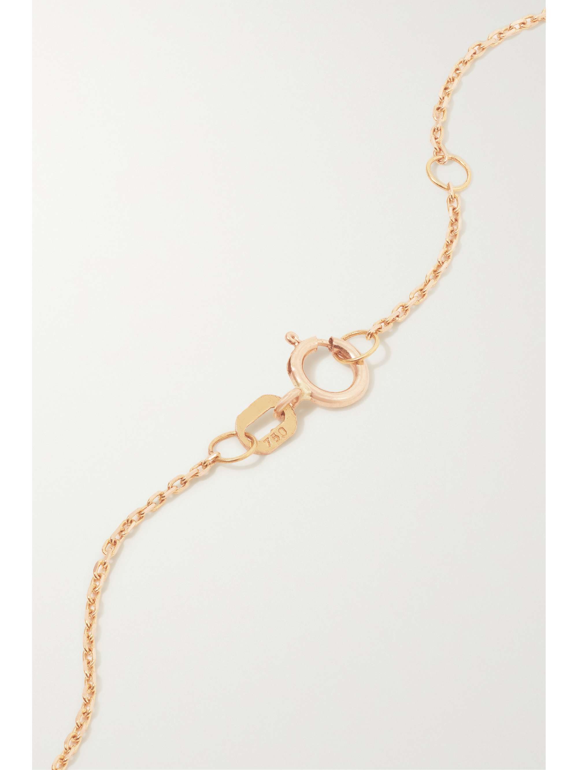 L'ATELIER NAWBAR Hexagon Amulet 18-karat rose gold, turquoise and diamond necklace