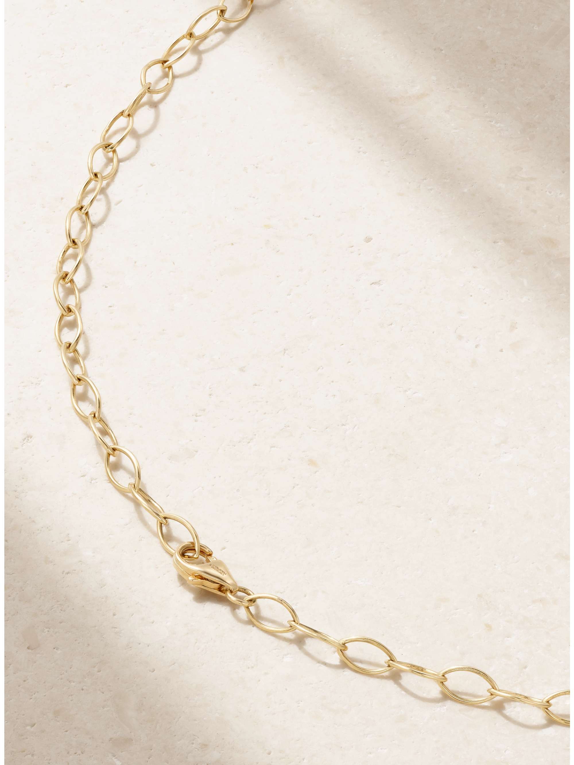 L'ATELIER NAWBAR The Swan 18-karat gold, enamel, diamond and emerald choker