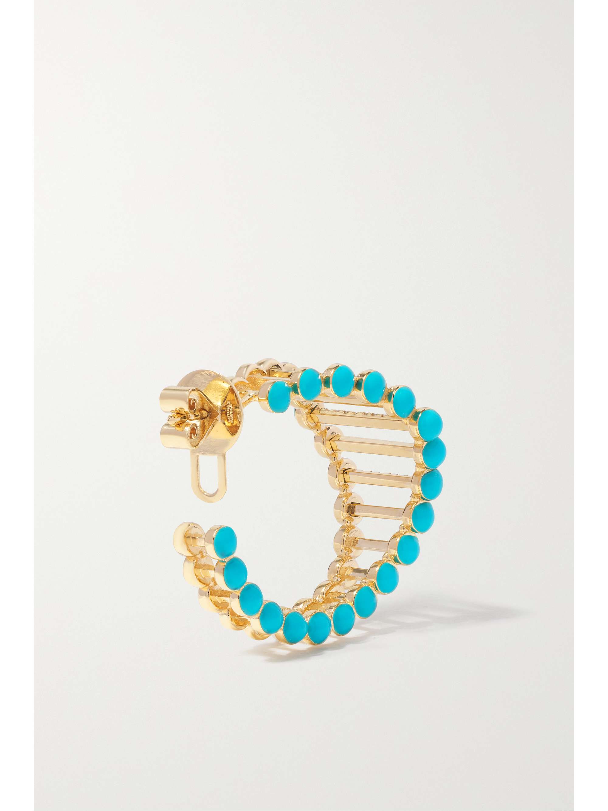 L'ATELIER NAWBAR The Big Twiggy 18-karat gold, enamel and diamond hoop earrings