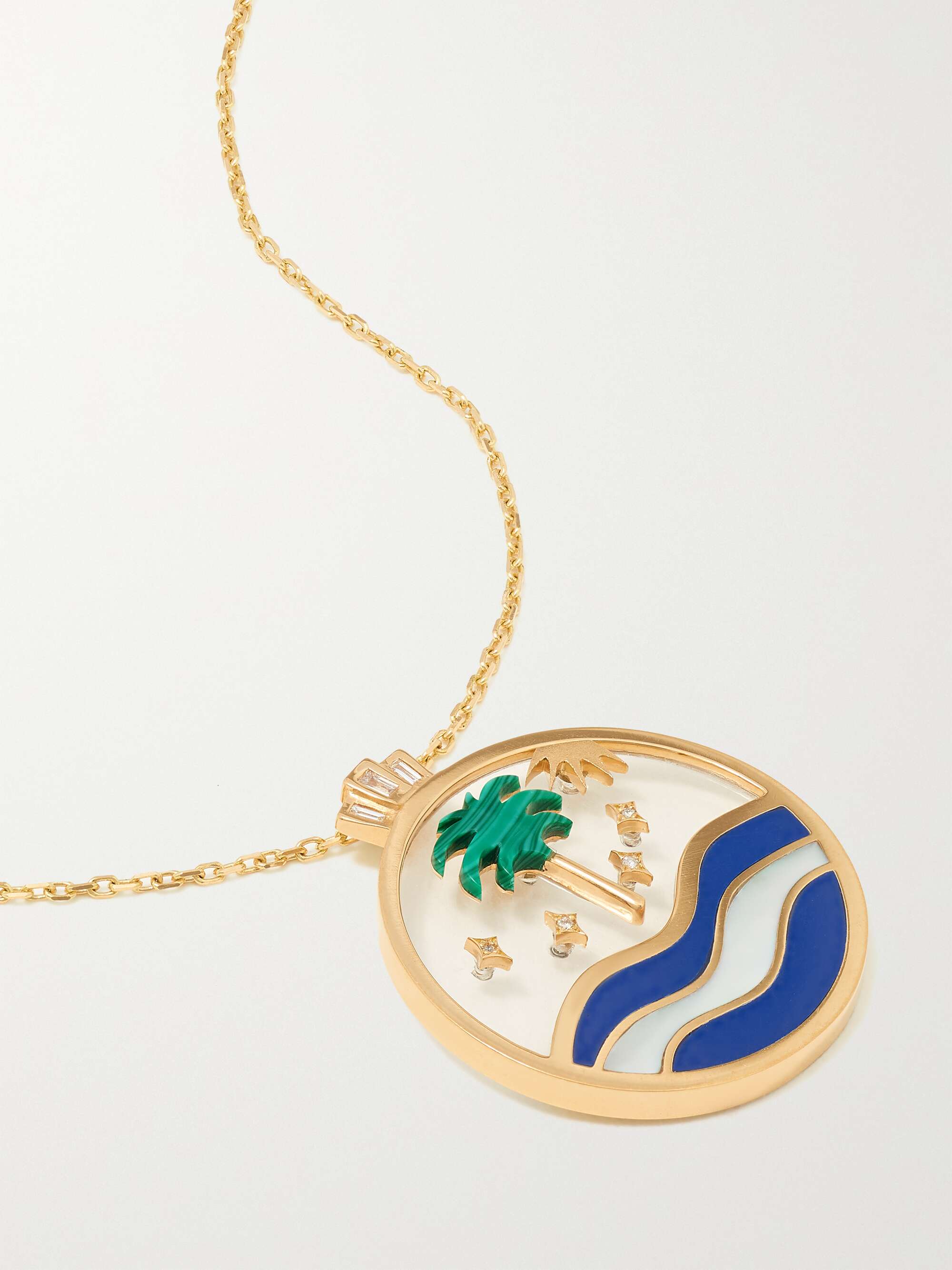 Tala 2.0 18 karat gold multi stone necklace