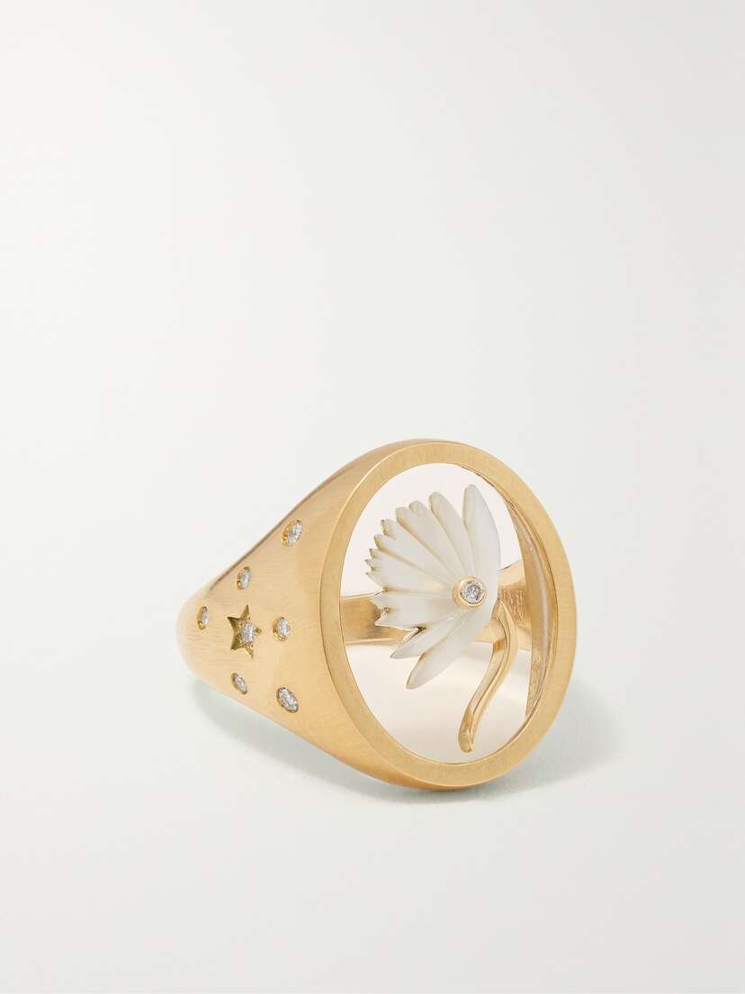 L’Atelier Nawbar Wared 2.0 18-karat Gold Multi-stone Ring