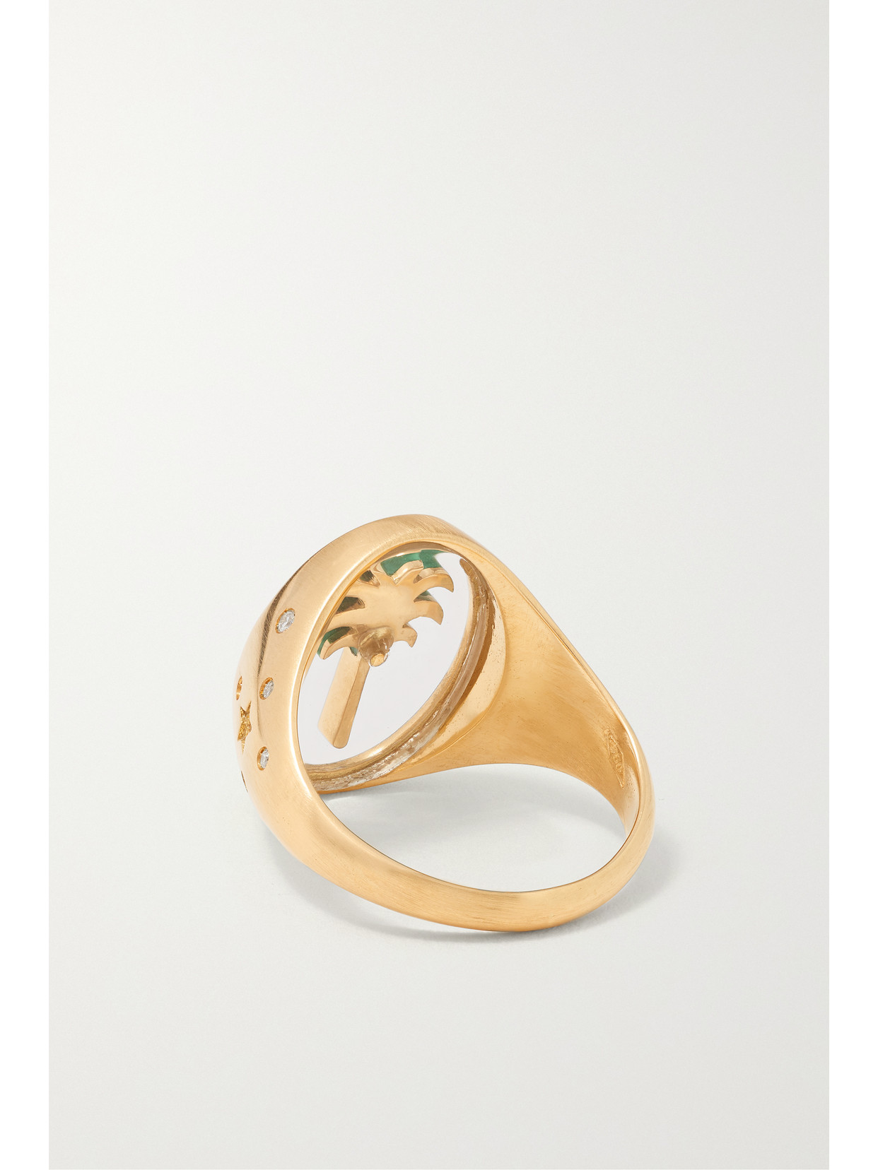 L'ATELIER NAWBAR PALM 2.0 18-KARAT GOLD MULTI-STONE RING
