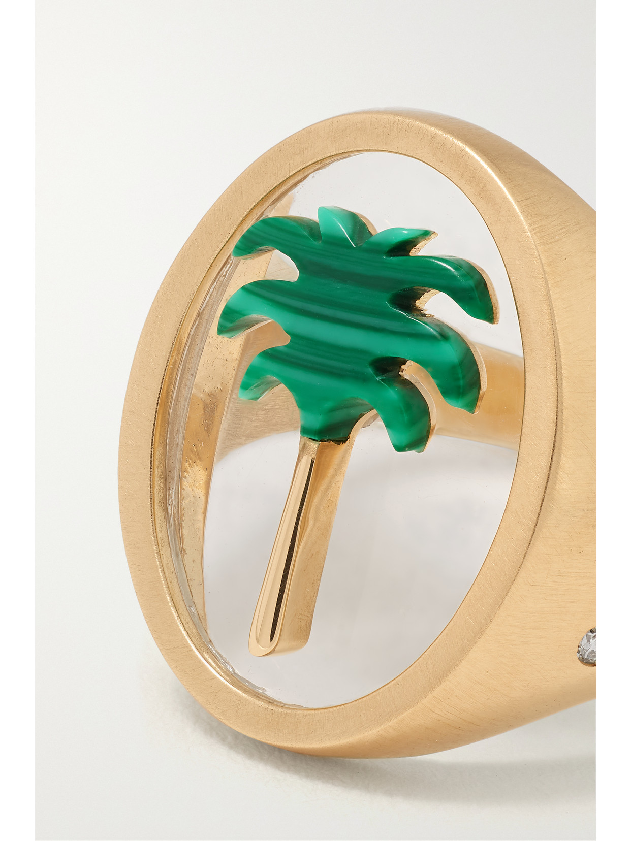 L'ATELIER NAWBAR PALM 2.0 18-KARAT GOLD MULTI-STONE RING