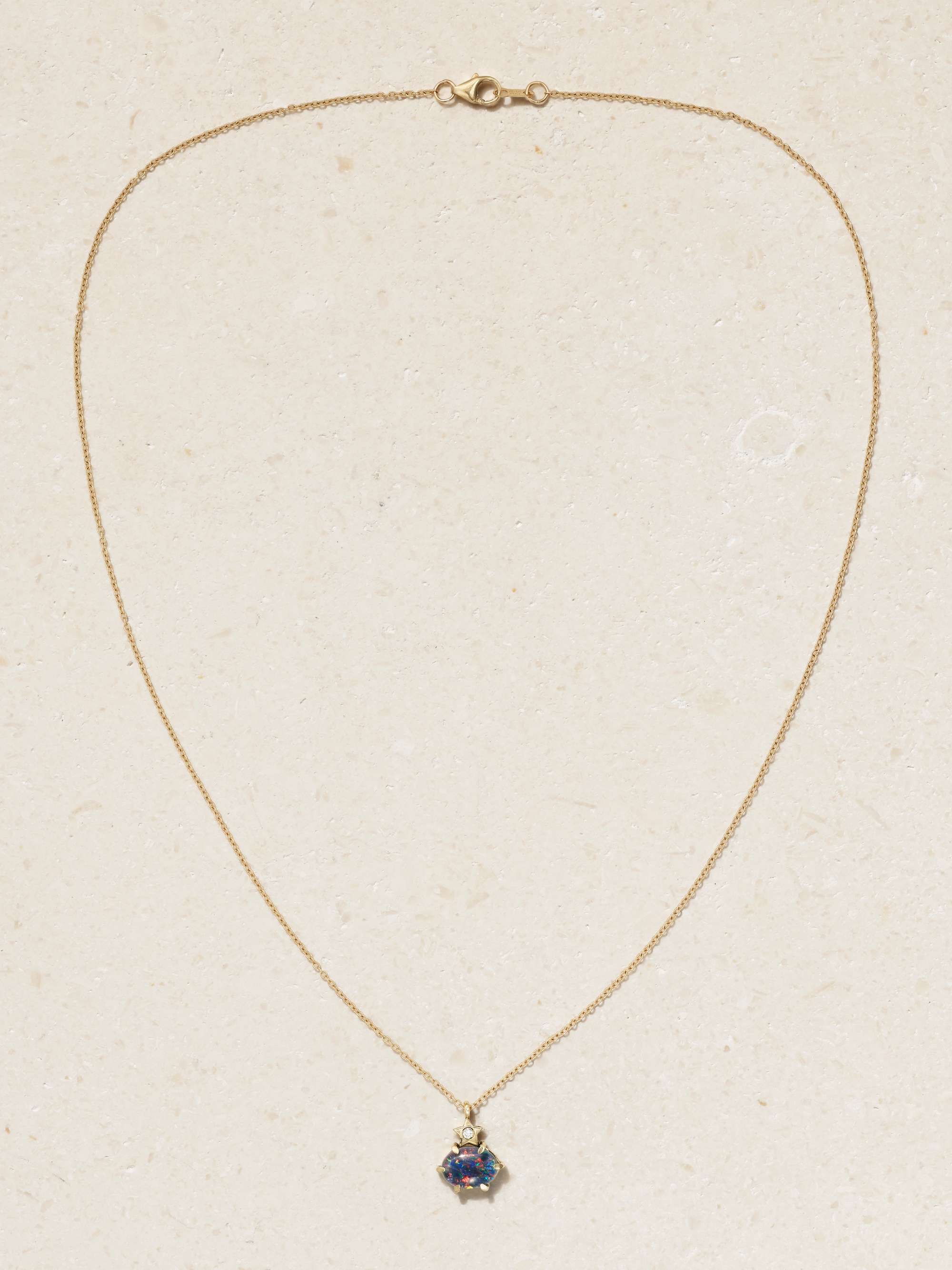 ANDREA FOHRMAN Mini Cosmo 14K 黄金、蛋白石、钻石项链