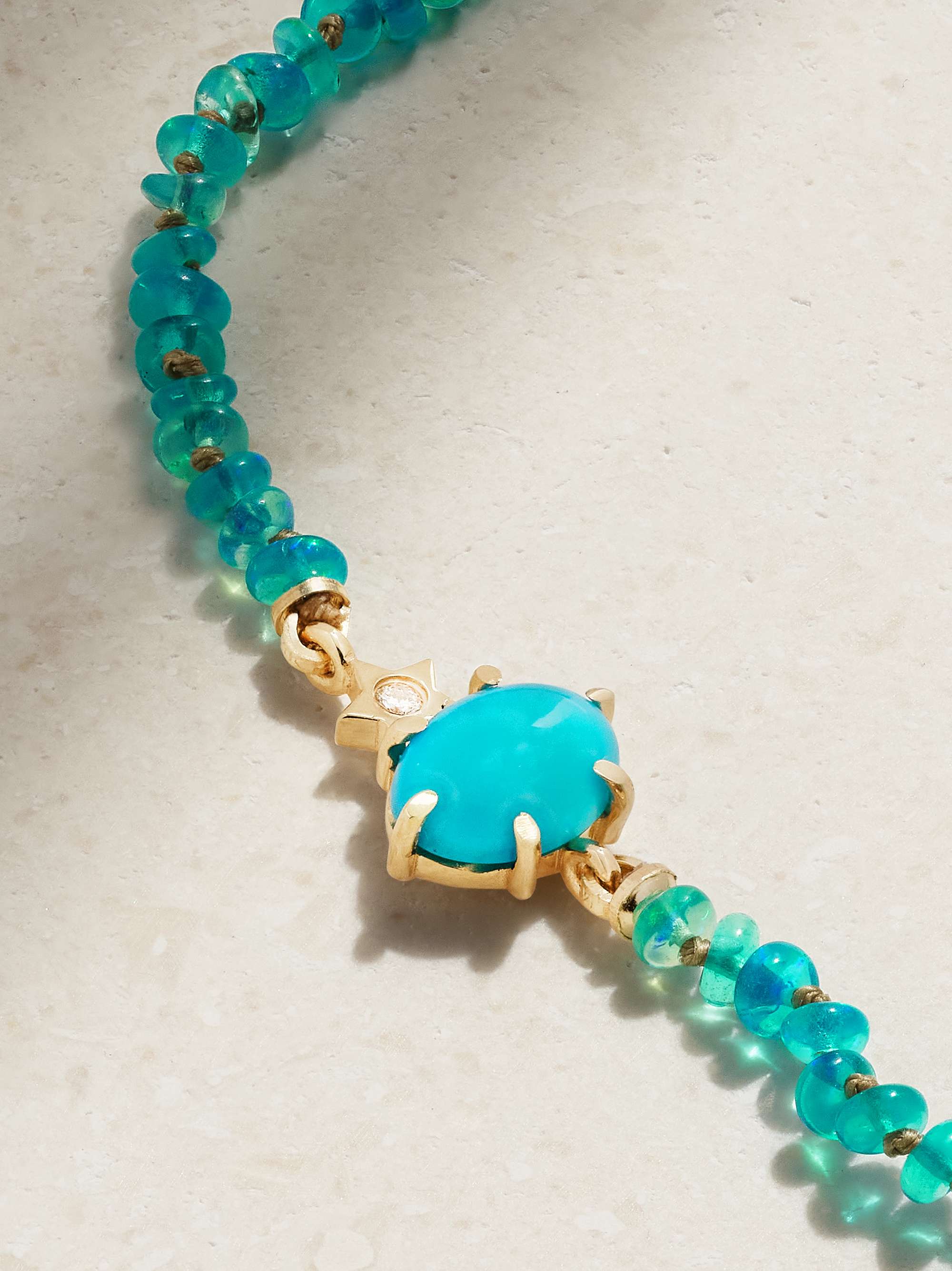 ANDREA FOHRMAN Mini Galaxy 14-karat gold multi-stone bracelet