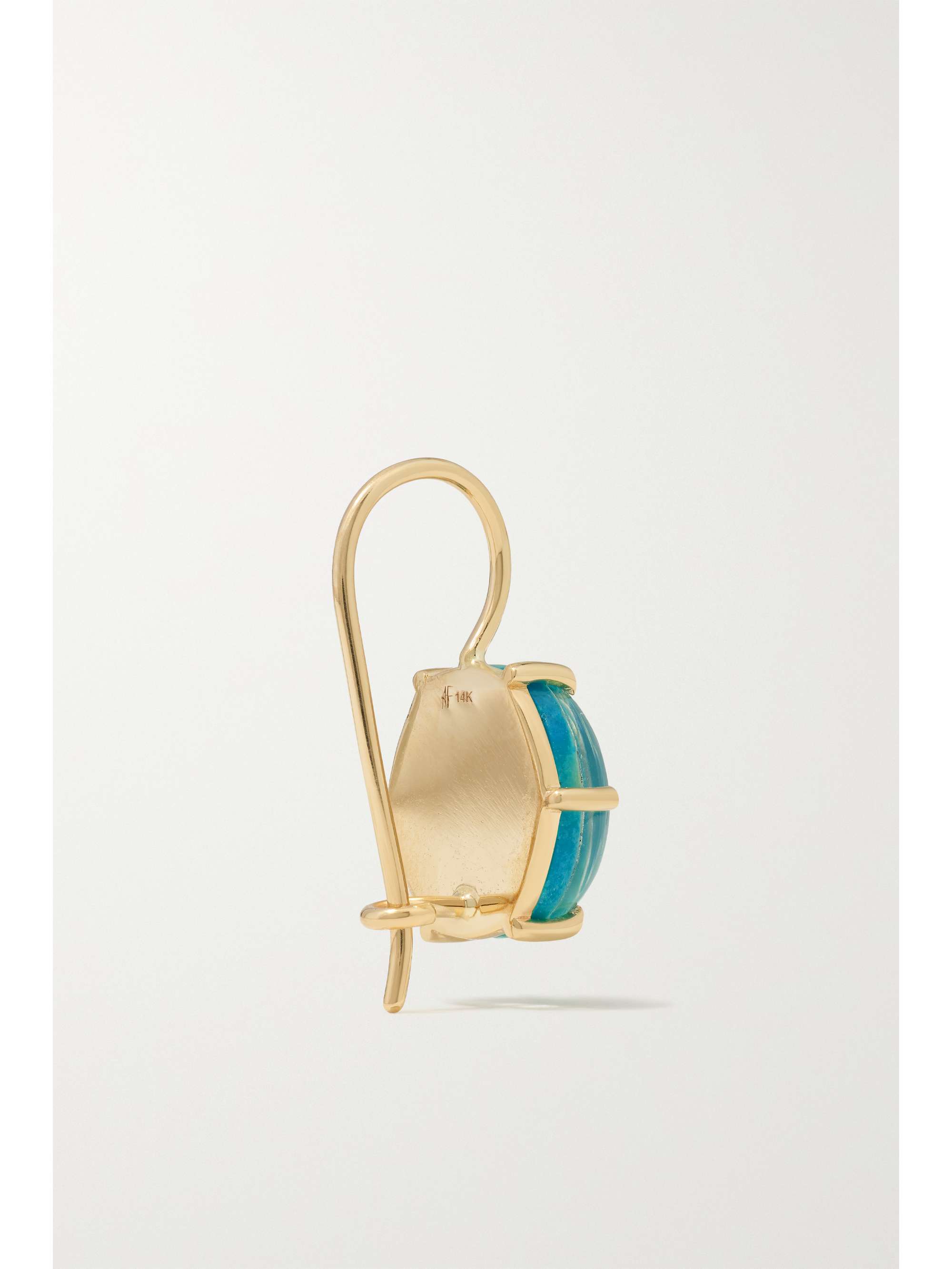 ANDREA FOHRMAN Mini Galaxy 14-karat gold, chrysocolla and diamond earrings