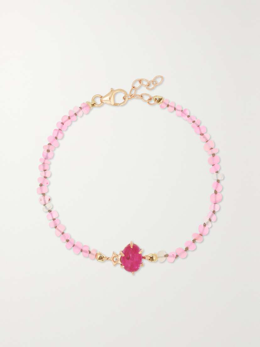 Andrea Fohrman Mini Galaxy 14-karat Gold Multi-stone Bracelet