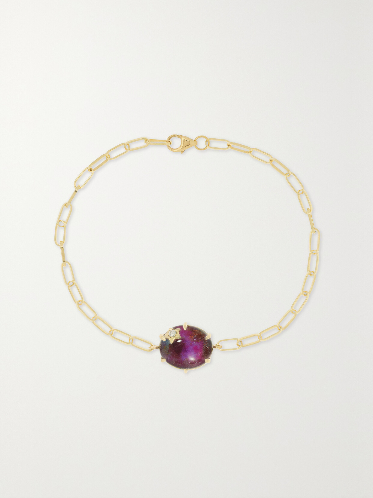 Andrea Fohrman - Mini Galaxy 14-karat Gold Multi-stone Doublet Bracelet - Pink