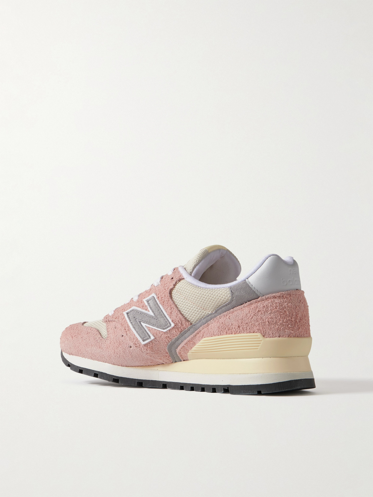 New Balance 996 Leather-trimmed Suede And Mesh Sneakers In Pink