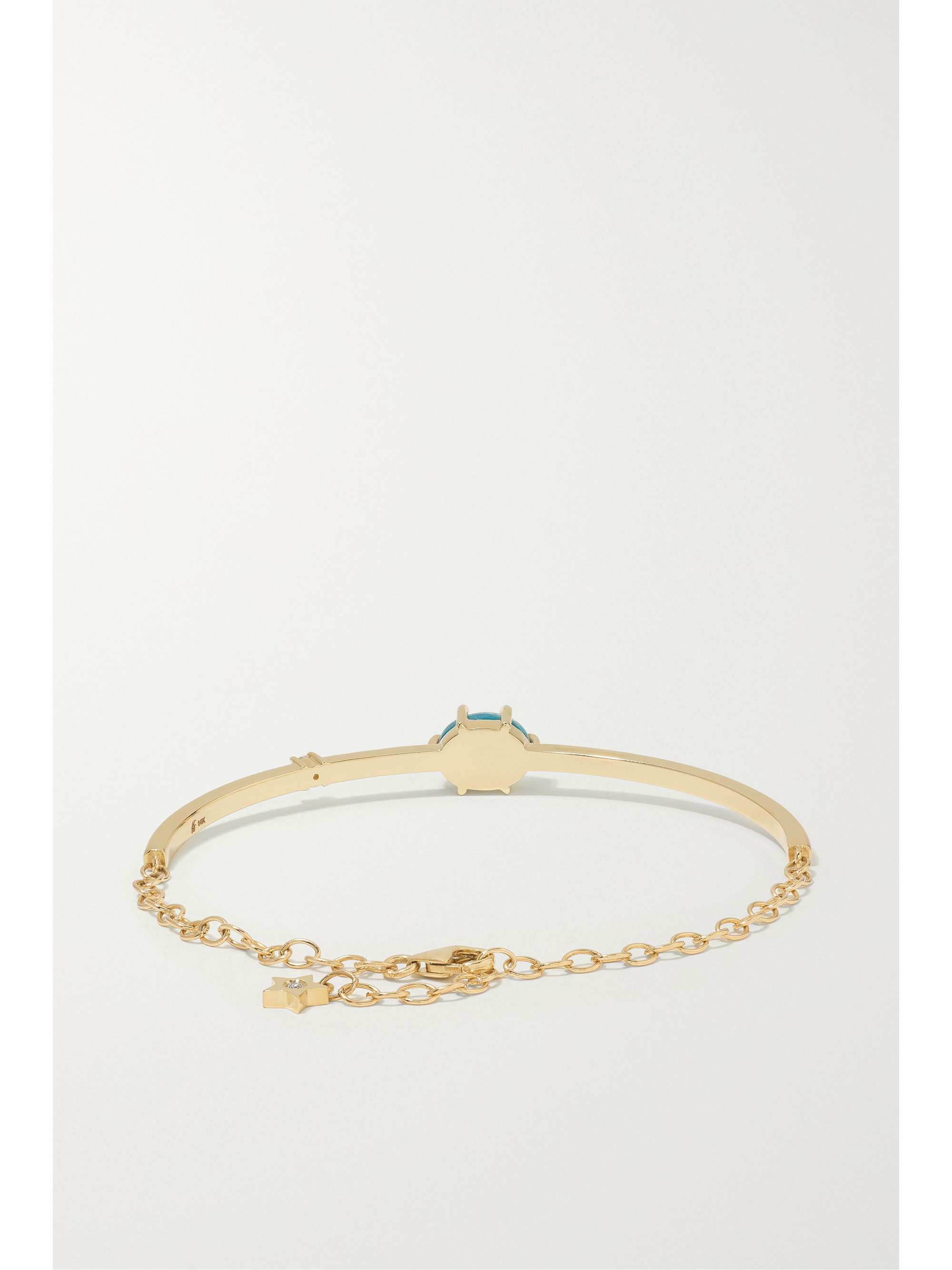 ANDREA FOHRMAN 14-karat gold, chrysocolla and diamond bangle