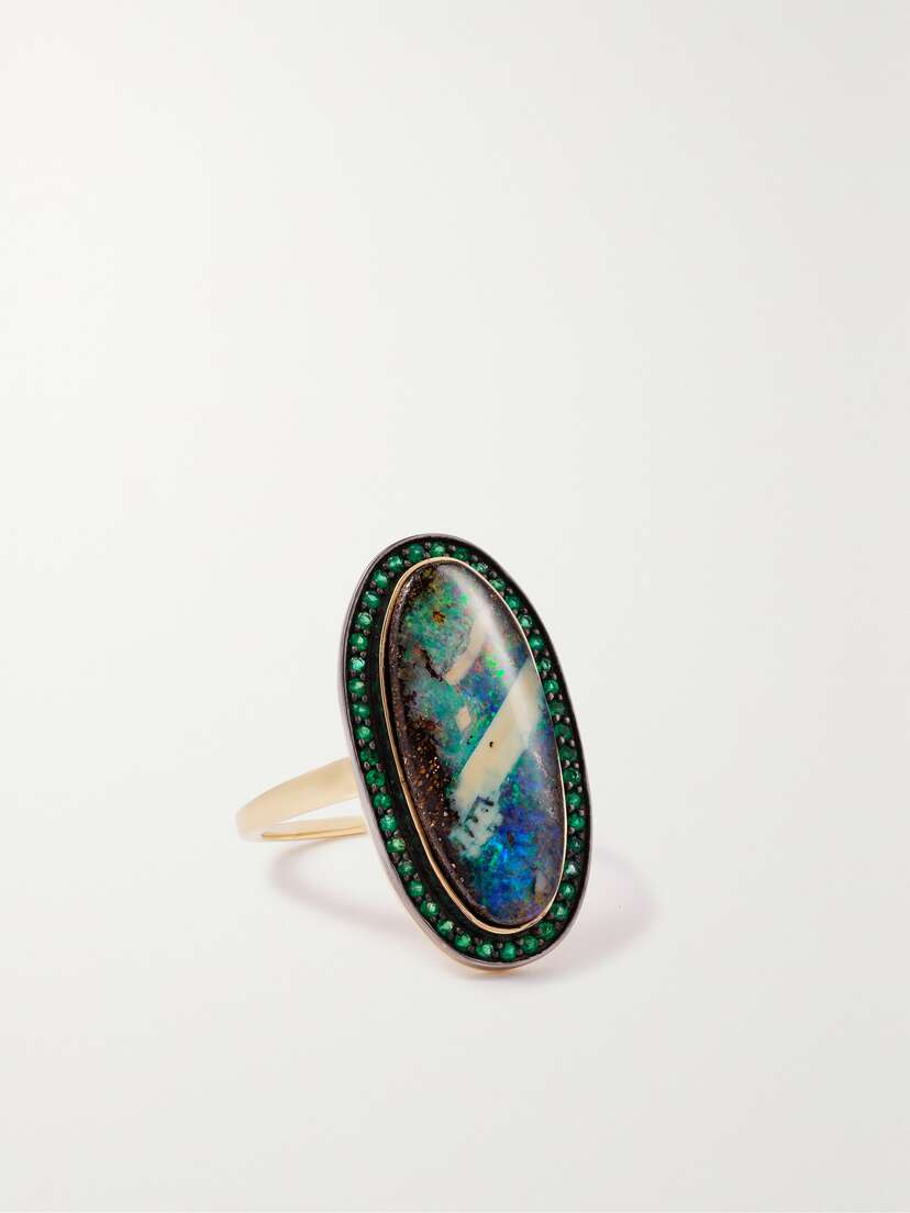 Andrea Fohrman , Emerald And Opal Ring