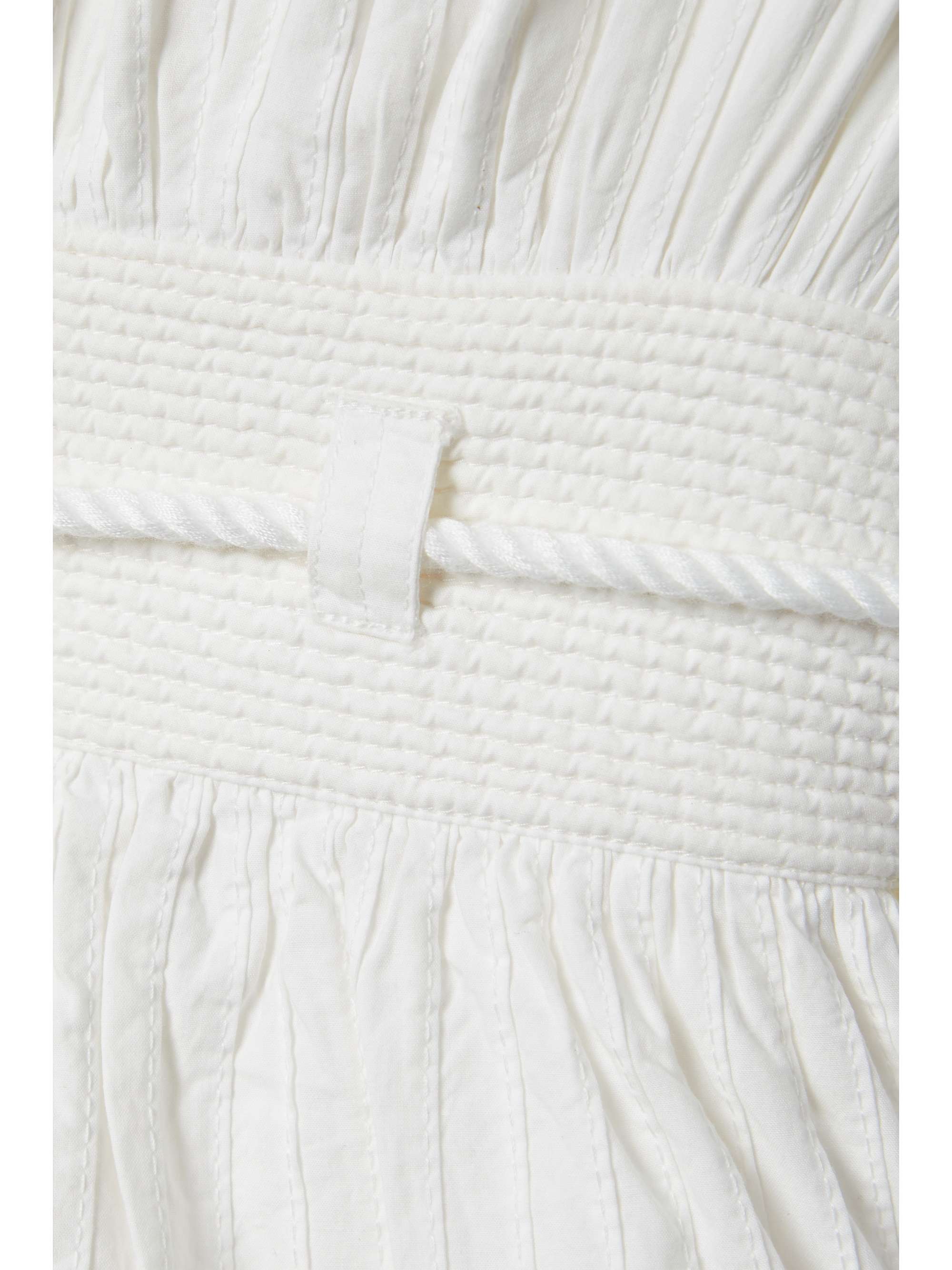 ULLA JOHNSON Camilla ruffled pintucked cotton-poplin mini dress