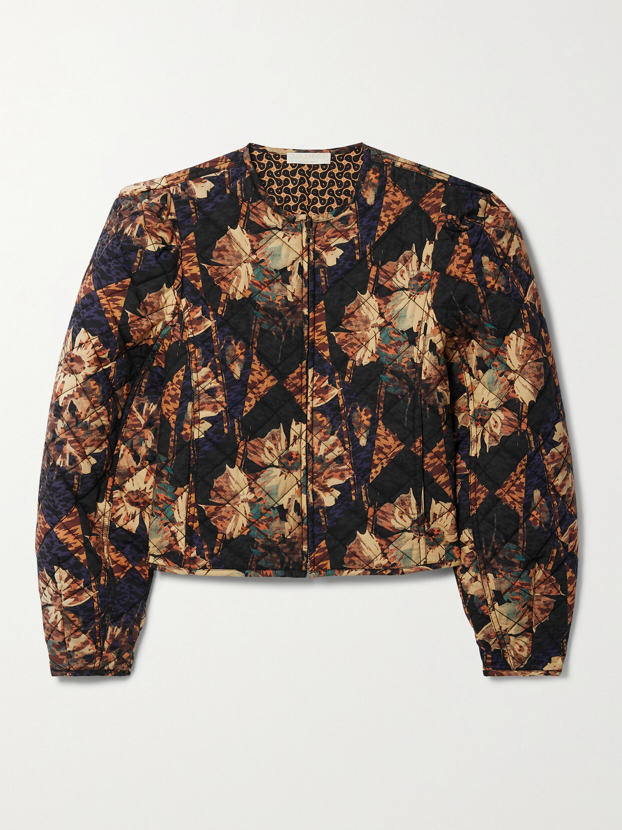 Ulla Johnson Clarisse Quilted Printed Cotton-poplin Jacket - Black