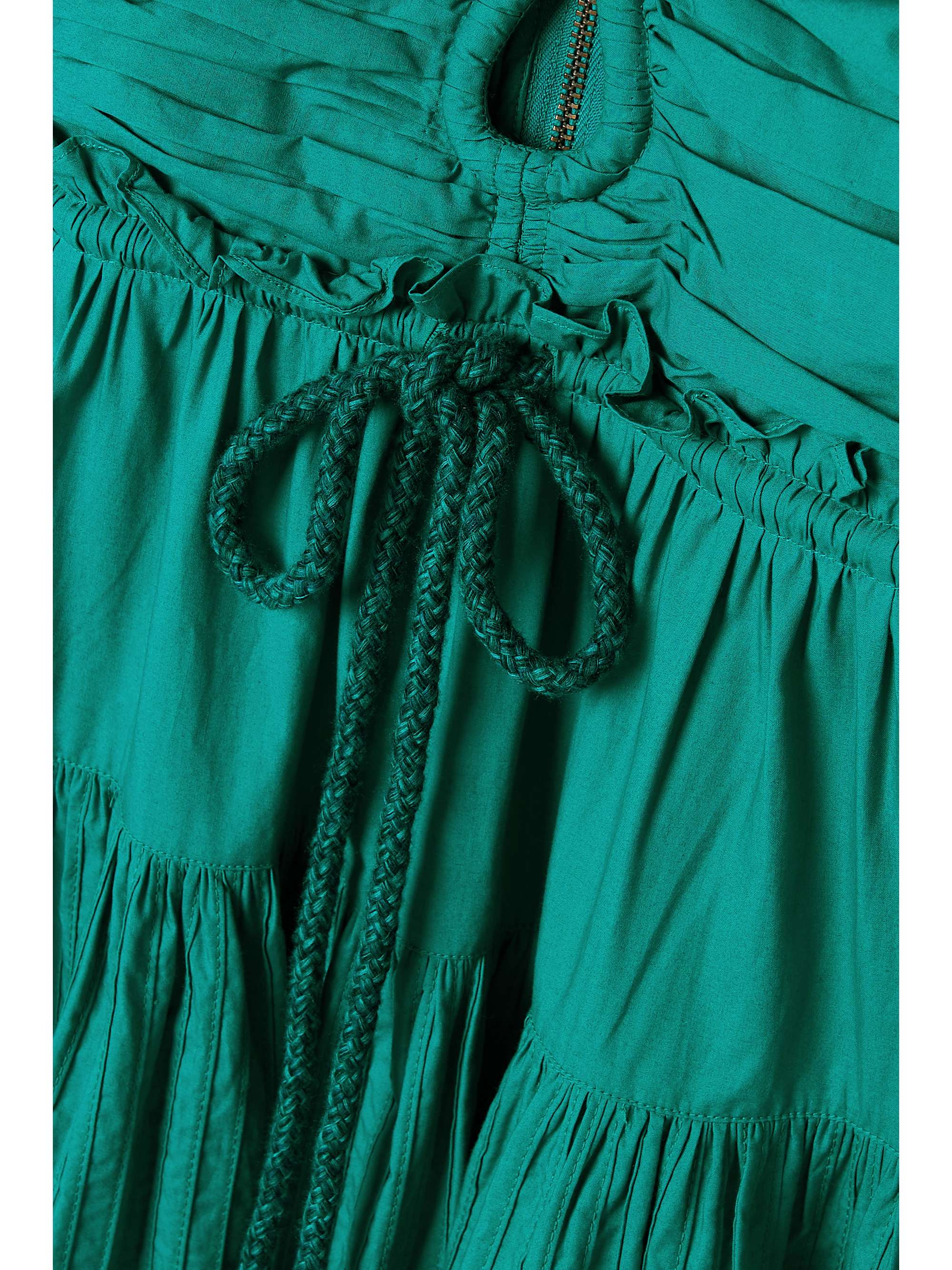 ULLA JOHNSON Emmaline ruffled pintucked cotton-voile halterneck midi dress