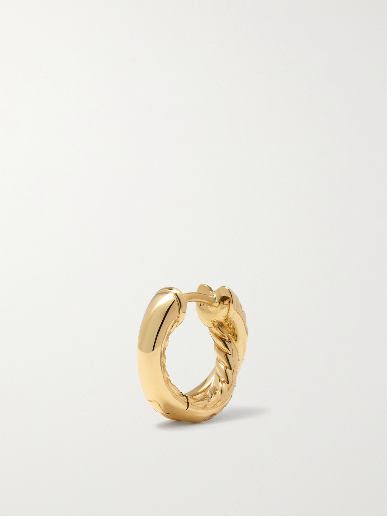 David Yurman Crossover 18-karat Gold Diamond Hoop Earrings In Gold