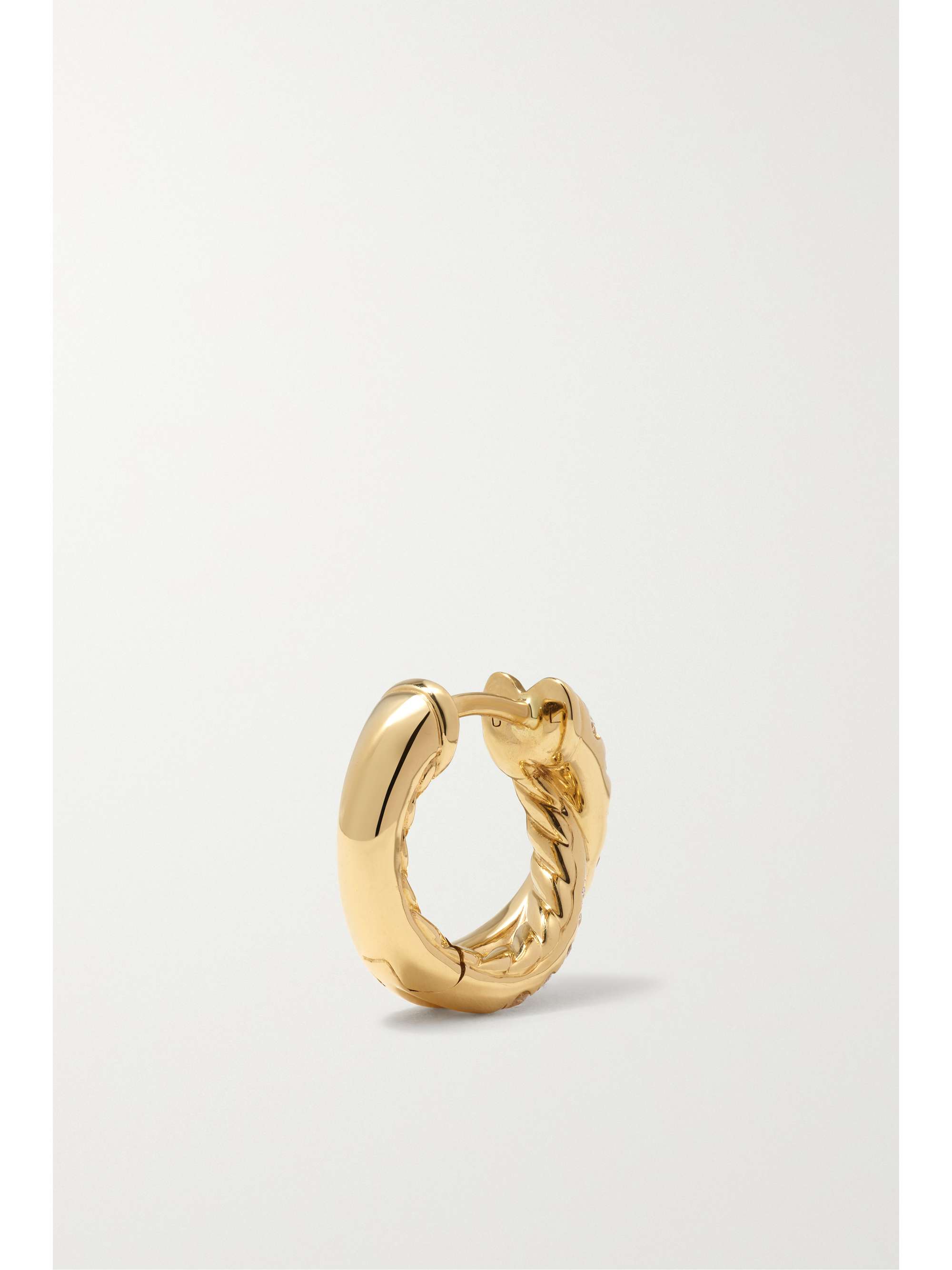 DAVID YURMAN Crossover 18-karat gold diamond hoop earrings