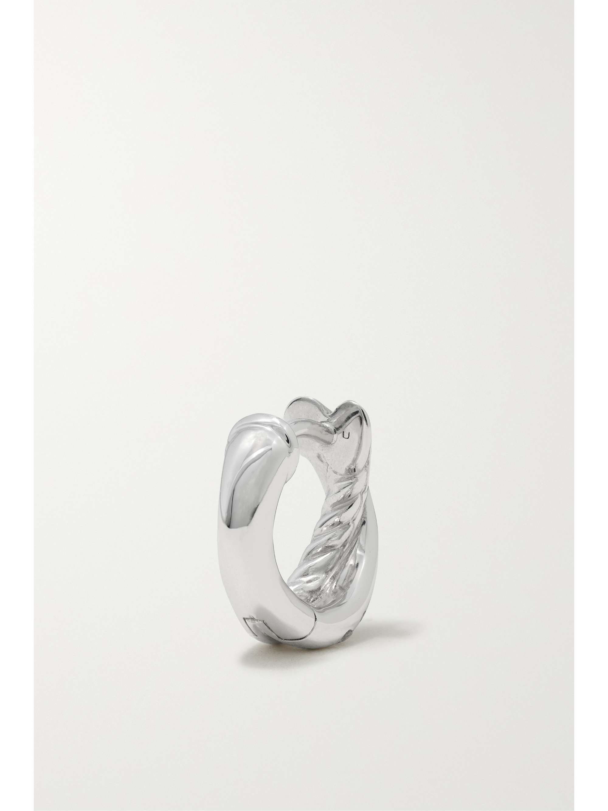 DAVID YURMAN أقراط دائرية Crossover من الذهب عيار 18 قيراطاً والألماس
