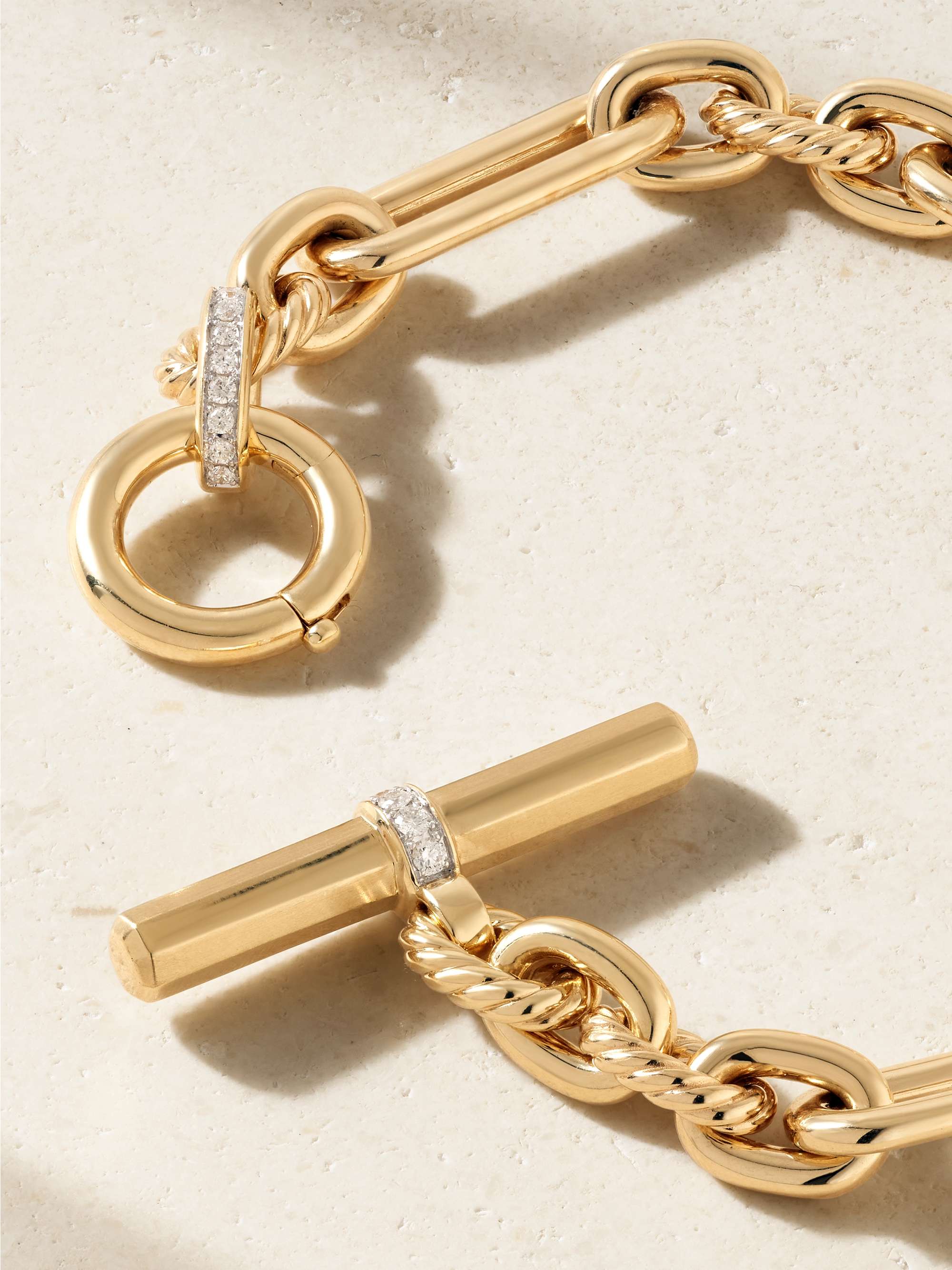 DAVID YURMAN Lexington 18-karat gold diamond bracelet
