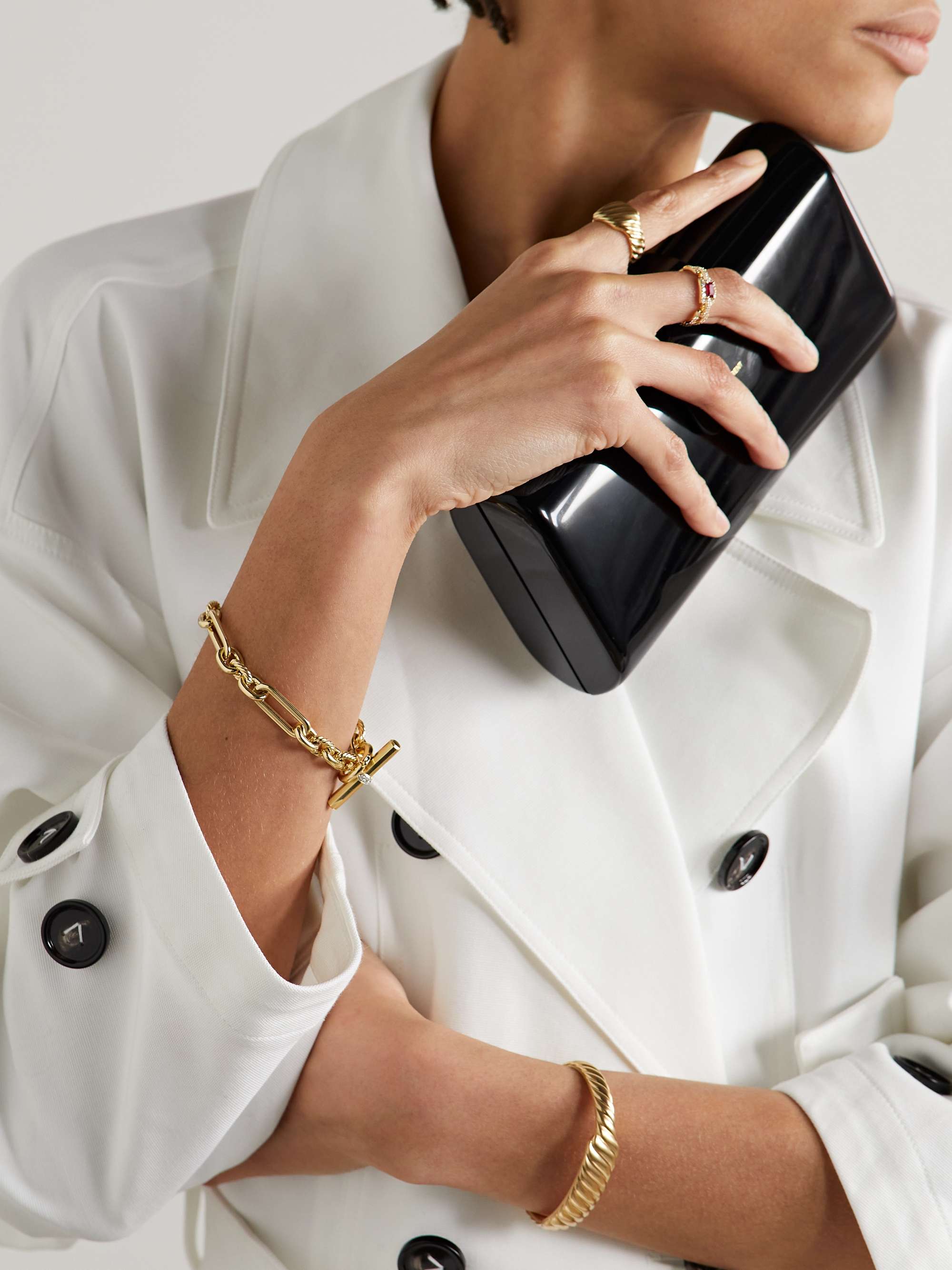 DAVID YURMAN Lexington 18karat gold diamond bracelet NETAPORTER