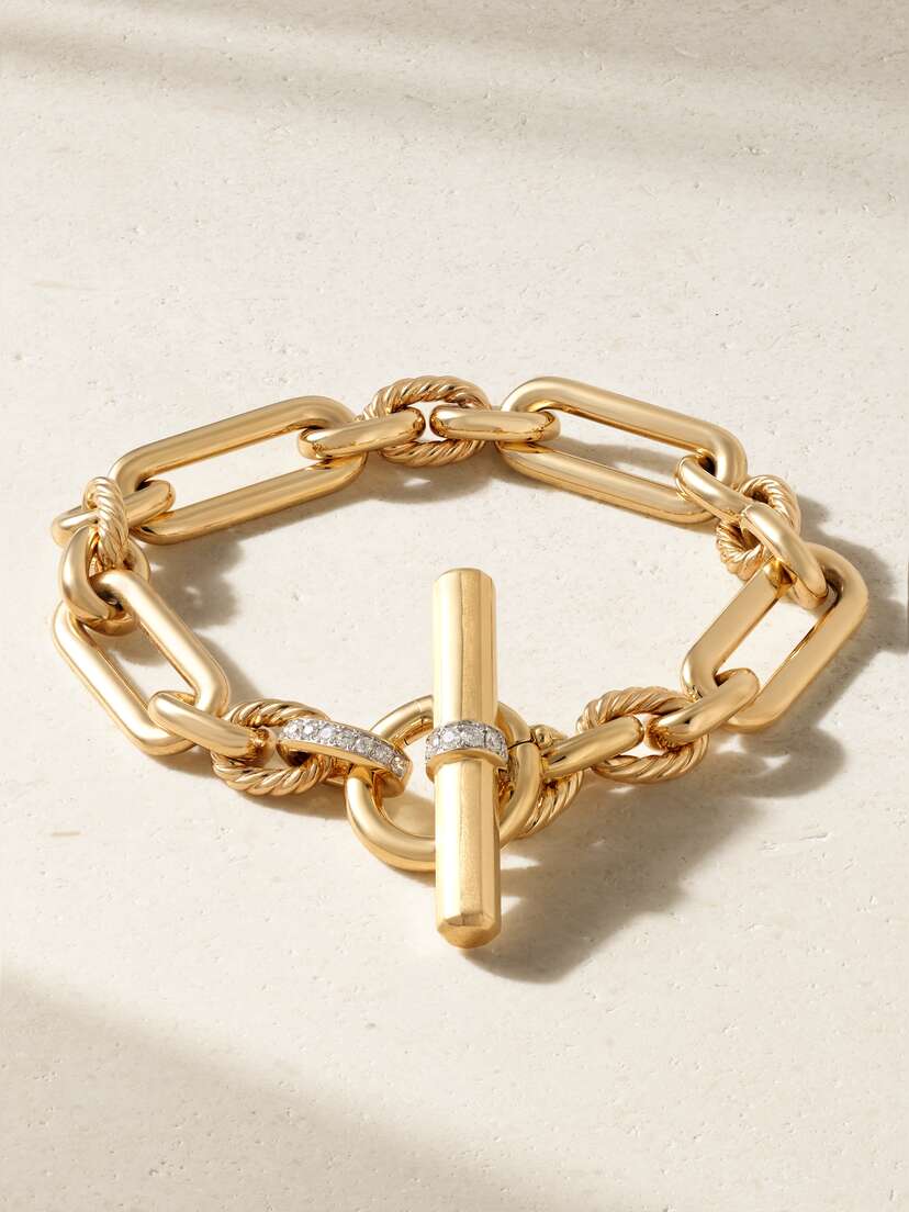 David Yurman Lexington 18-karat Gold Diamond Bracelet