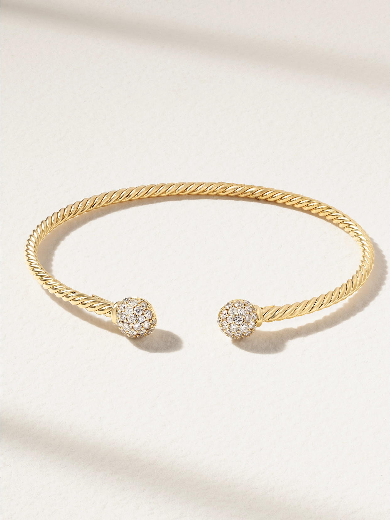 Shop David Yurman Solari 18-karat Gold Diamond Cuff