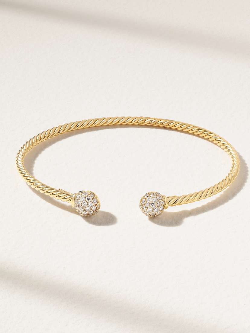 David Yurman Solari 18-karat Gold Diamond Cuff