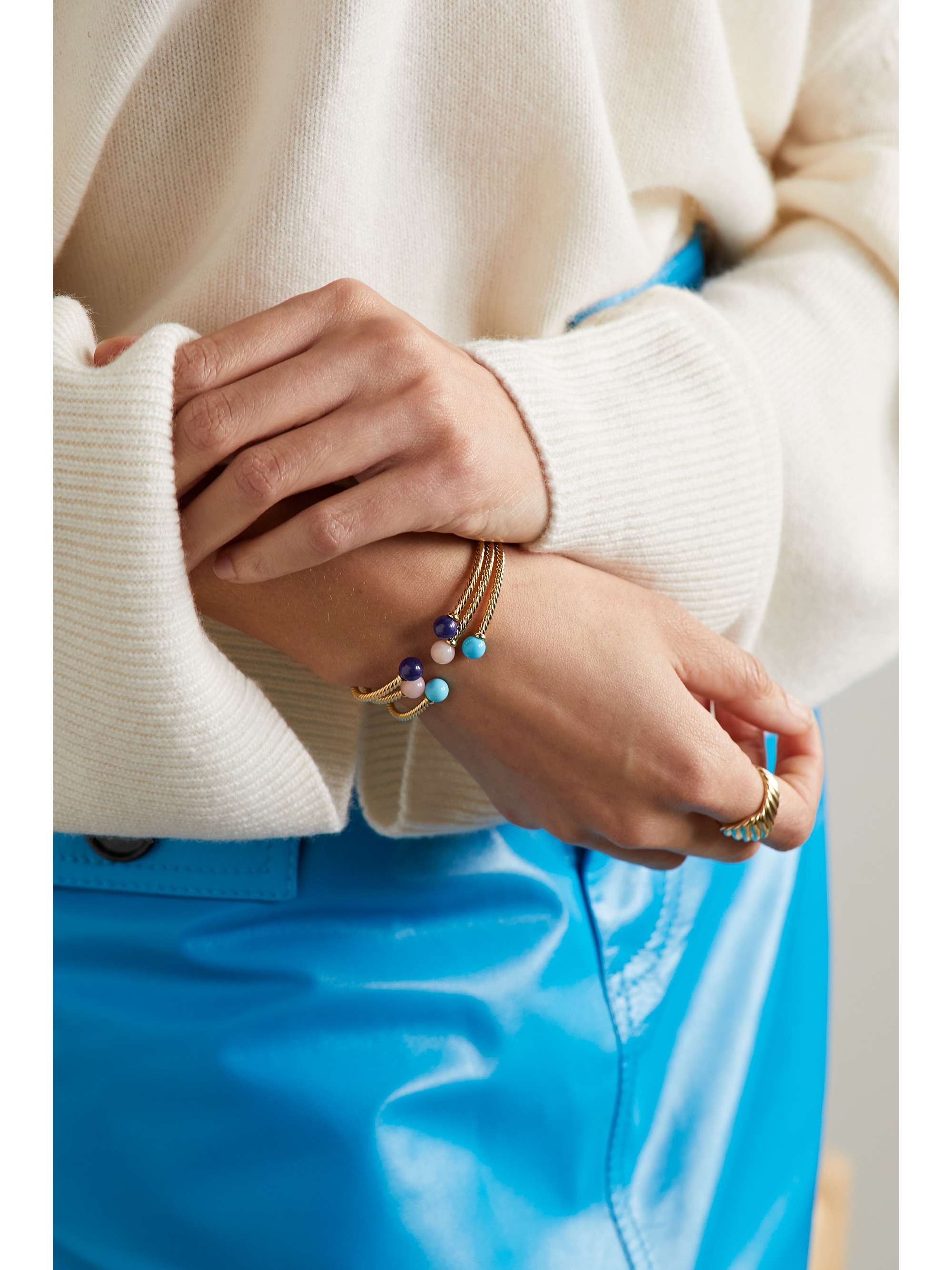 DAVID YURMAN Solari 18-karat gold lapis lazuli cuff