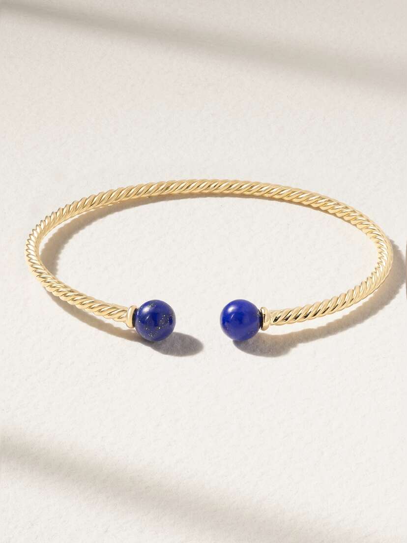 David Yurman Solari 18-karat Gold Lapis Lazuli Cuff