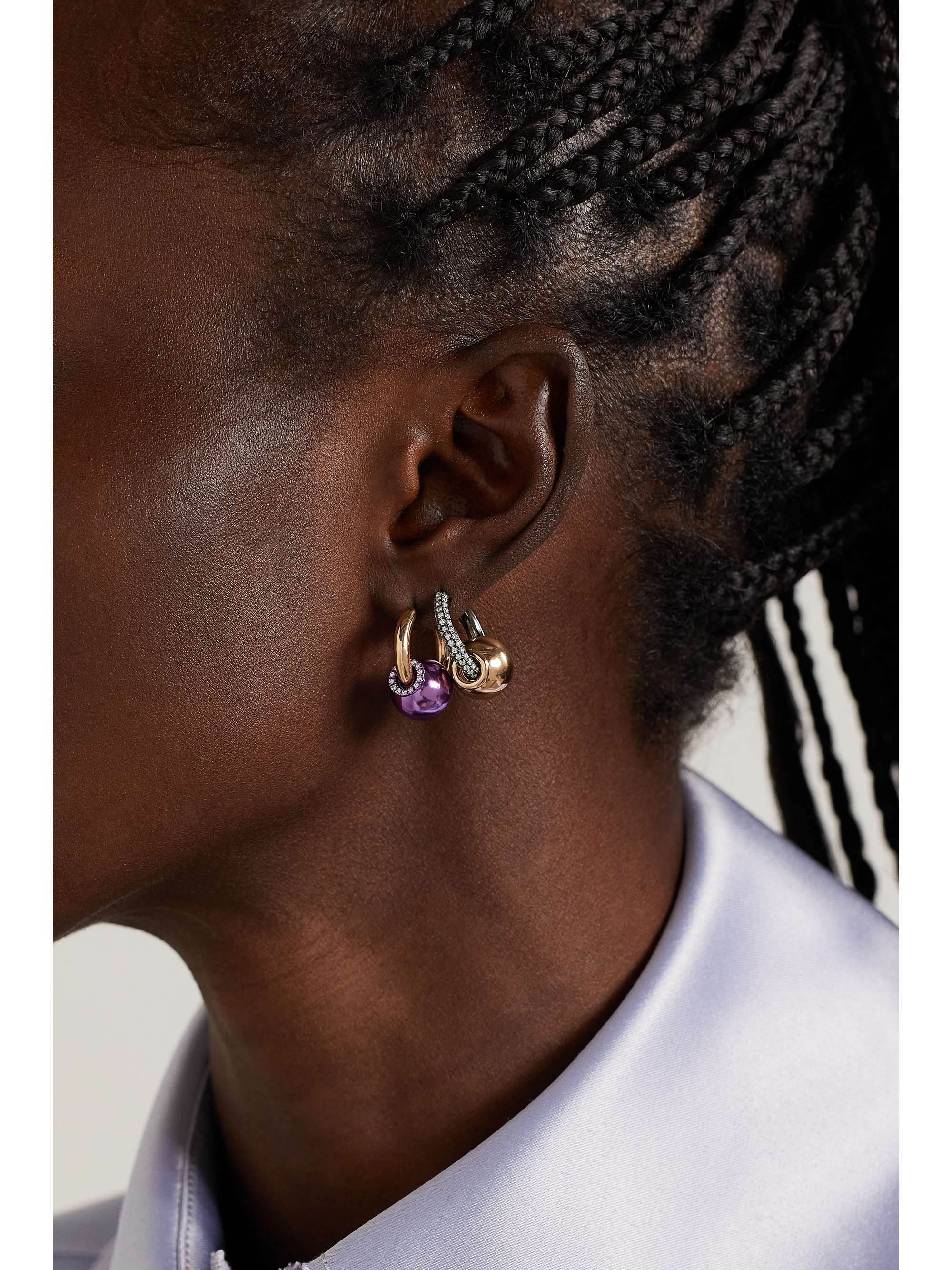 Rainbow outlet gold earrings