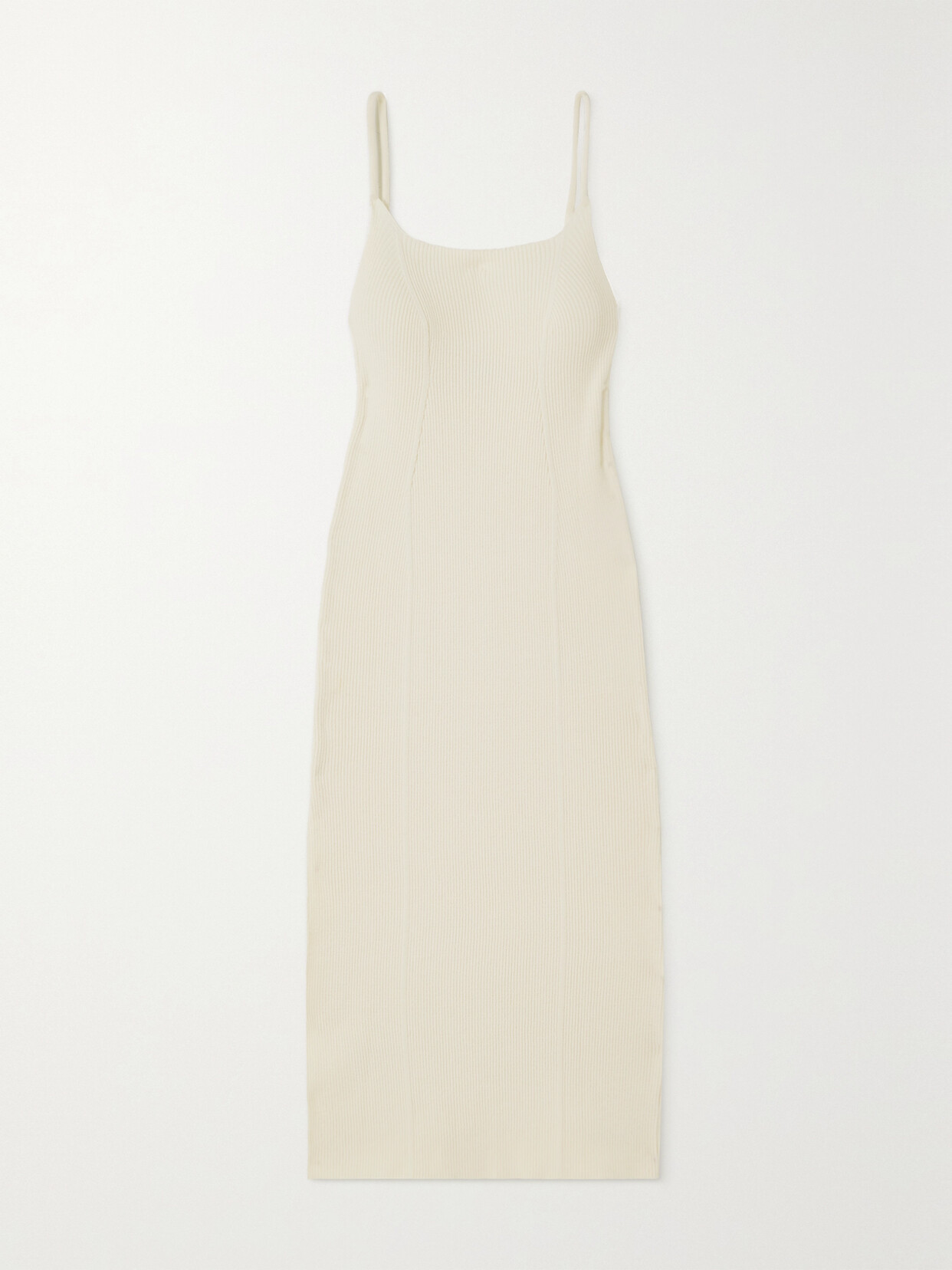 Haight - + Net Sustain Elisa Ribbed Stretch-knit Midi Dress - Off-white