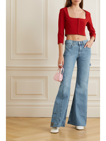 Dodo Bar Or Hayes paneled mid-rise flared jeans