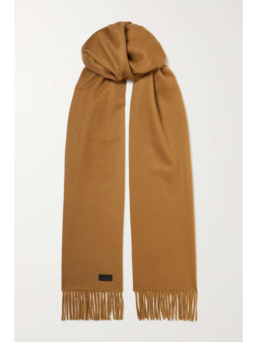 SAINT LAURENT Fringed Cashmere Scarf