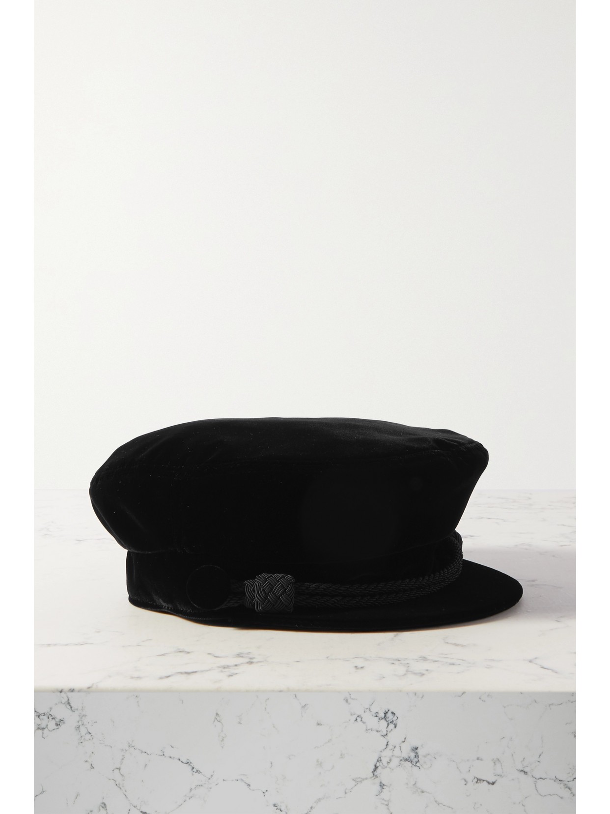 SAINT LAURENT - Velvet Cap - Black