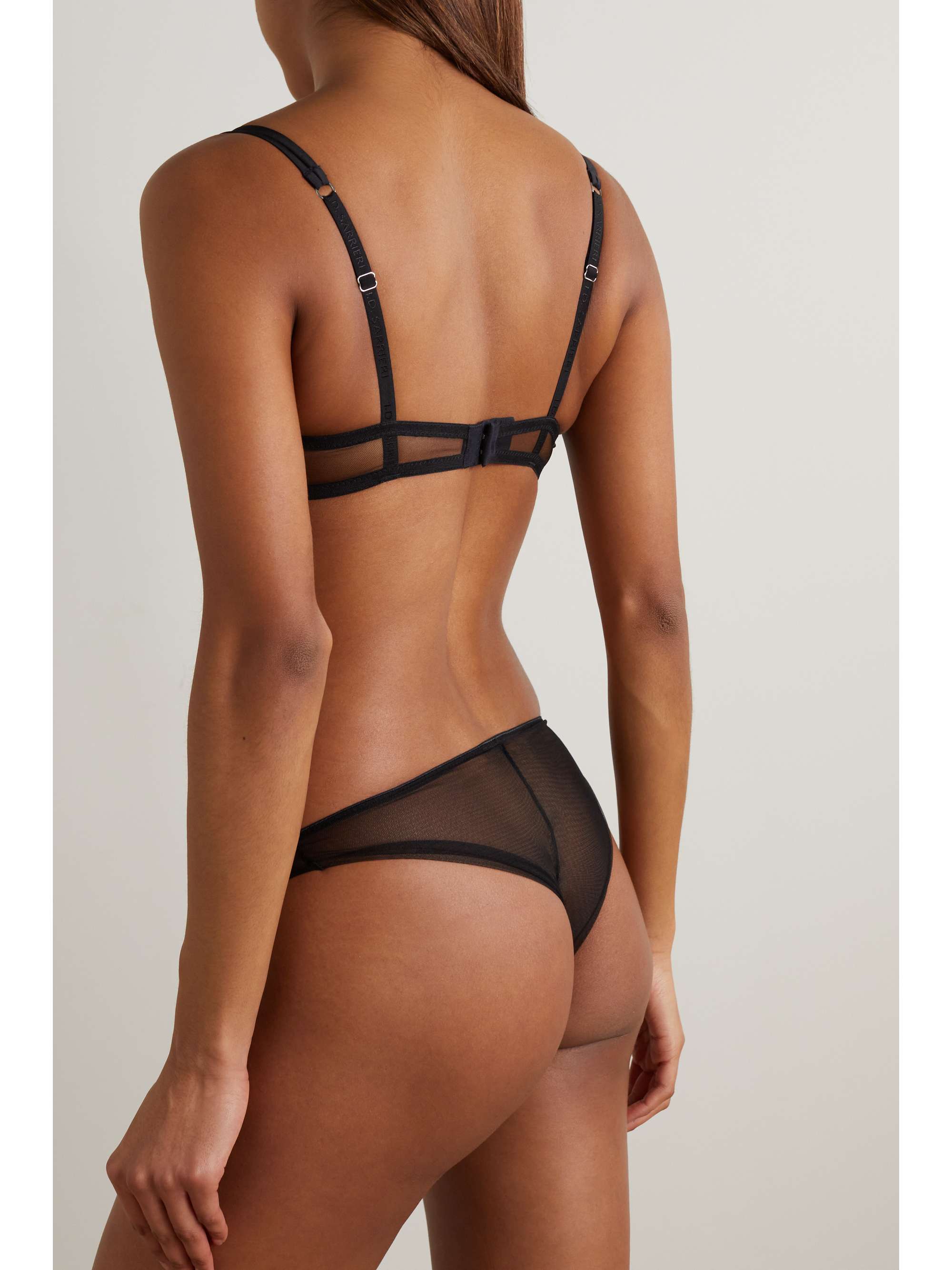 I.D. SARRIERI + NET SUSTAIN Kaleidoscope stretch-tulle and lace briefs