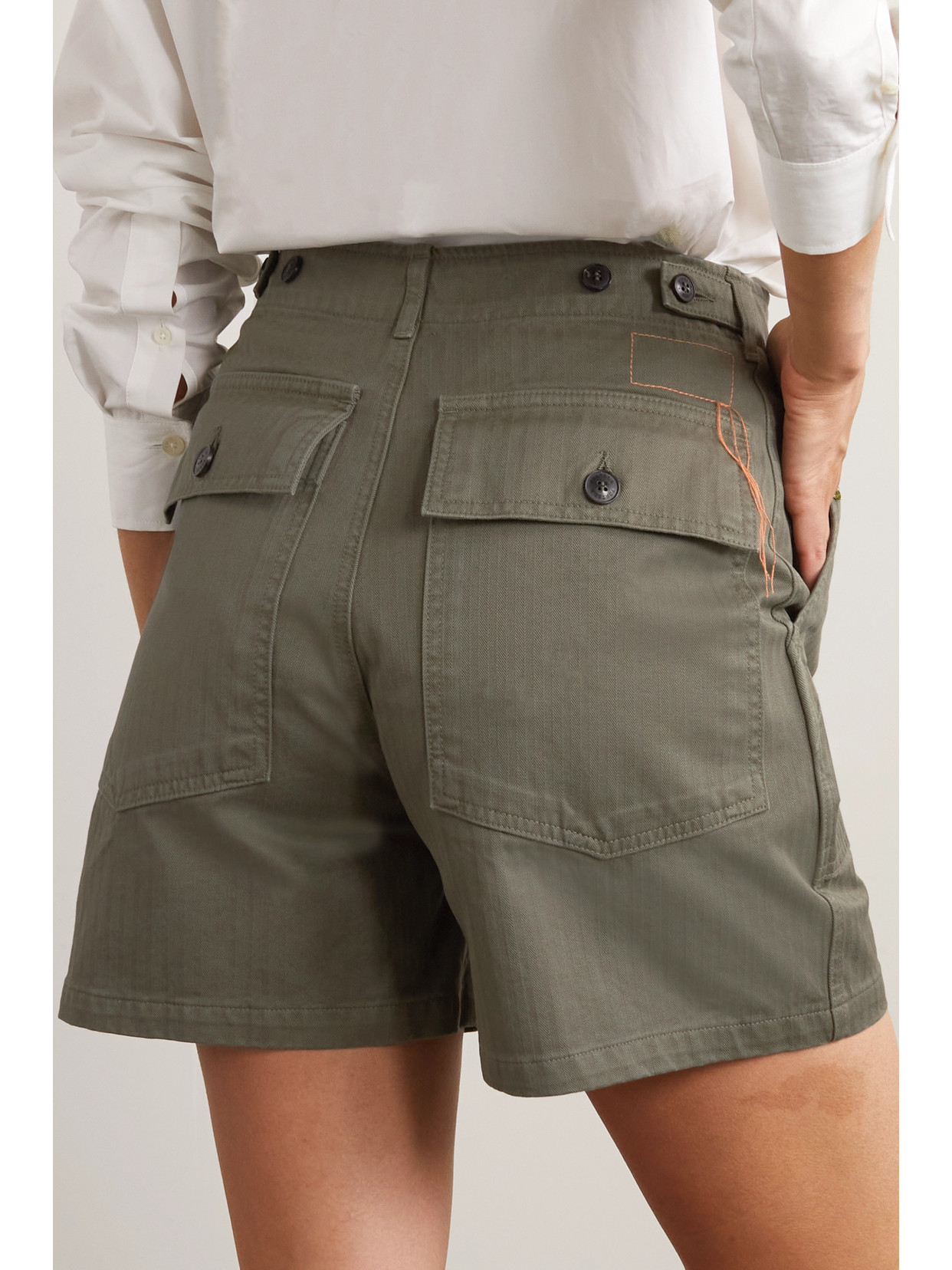 Fortela Jim Herringbone Shorts In Multicolor