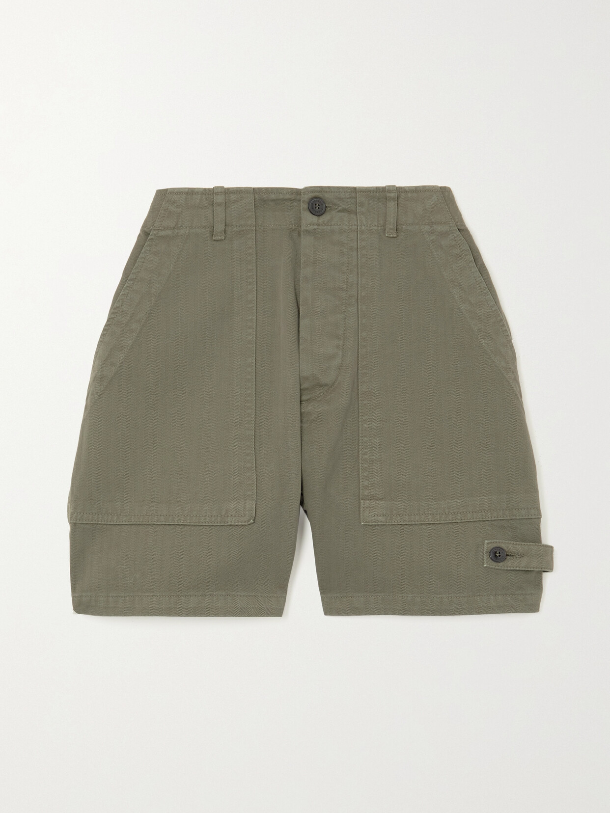 Fortela - Jim Herringbone Cotton Shorts - Green