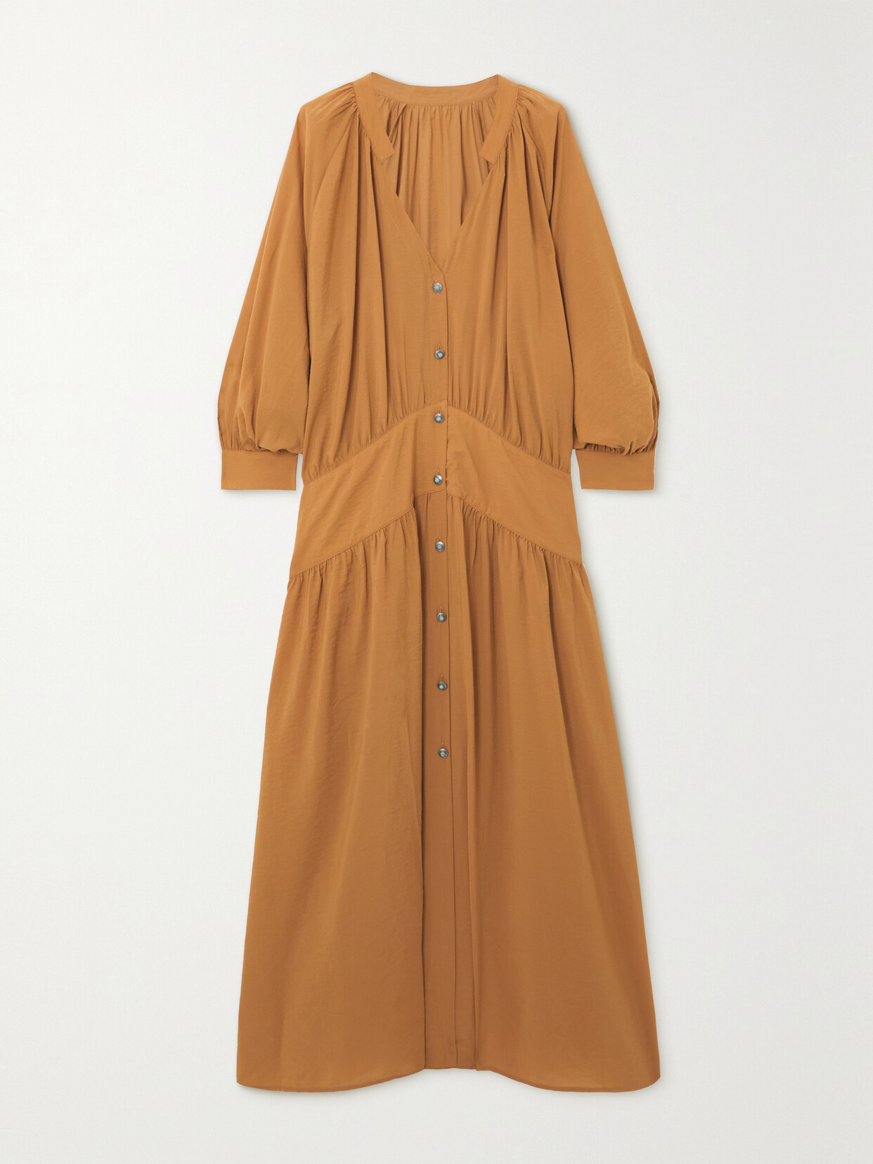 Fortela Violet Embellished Lyocell-blend Maxi Dress In Mou