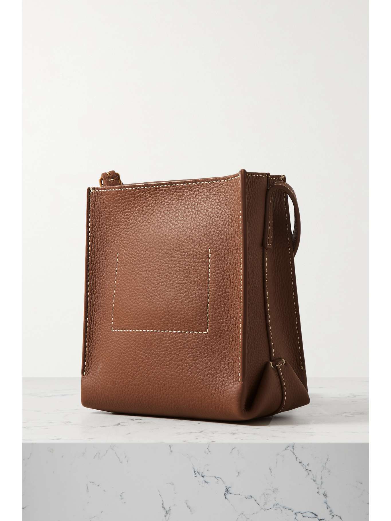 OROTON Margot mini buckled texturedleather bucket bag NETAPORTER