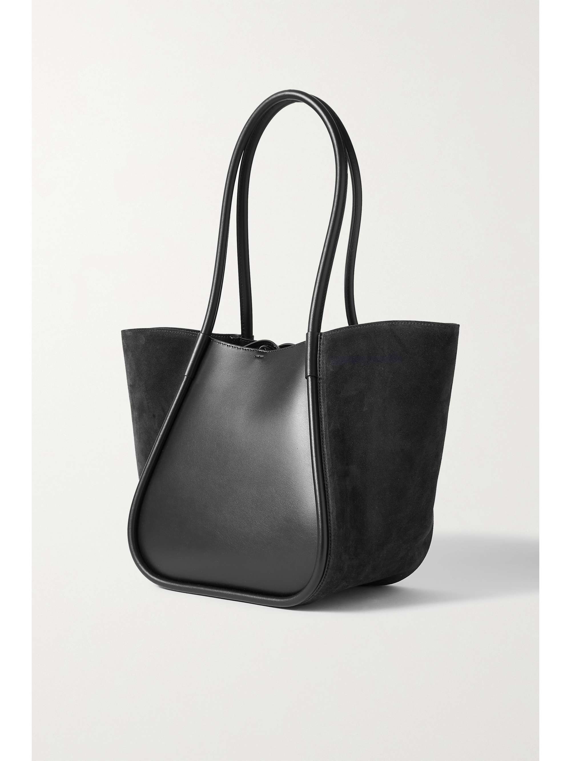PROENZA SCHOULER Ruched large paneled leather and suede tote