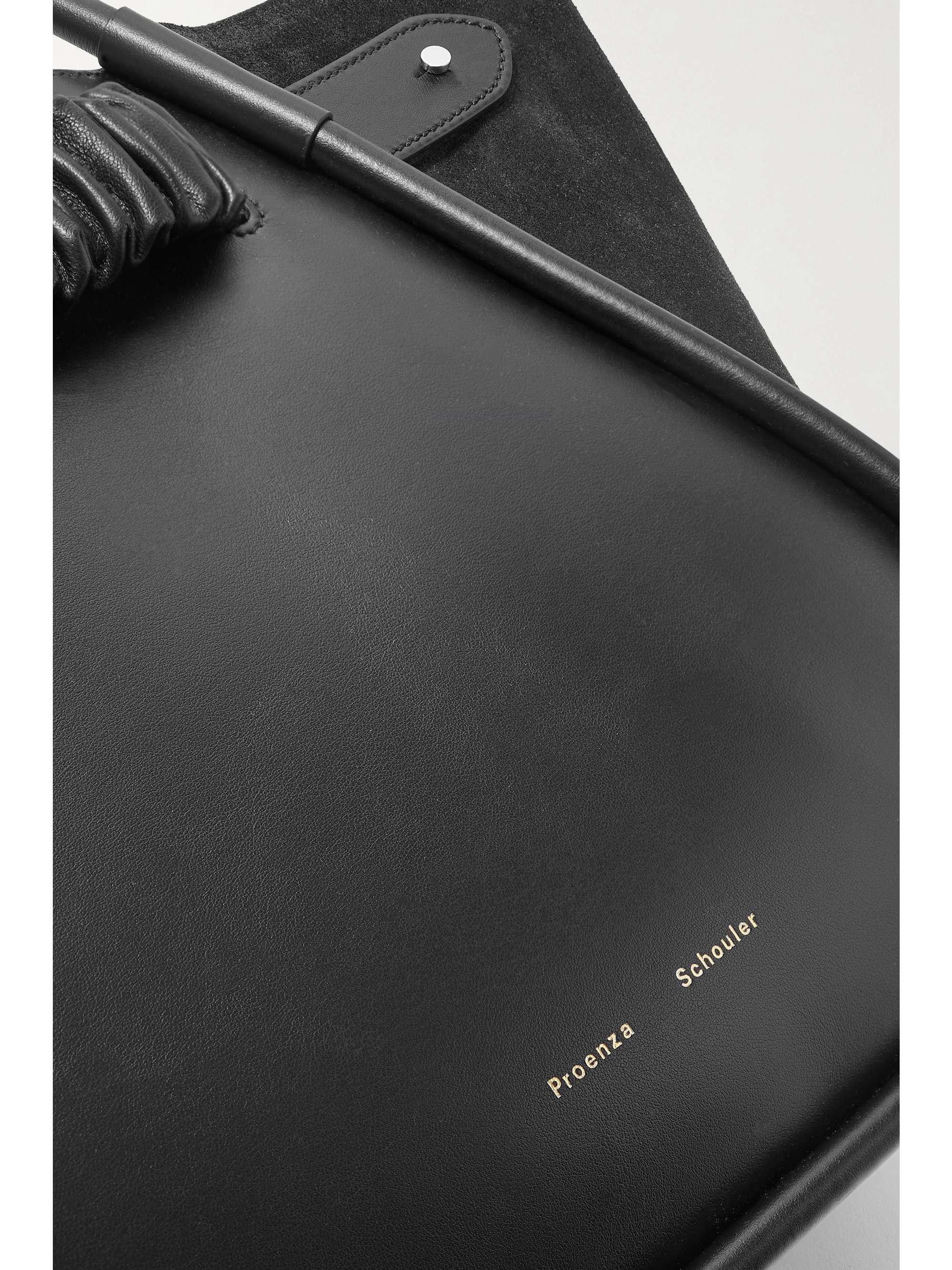 PROENZA SCHOULER Ruched large paneled leather and suede tote