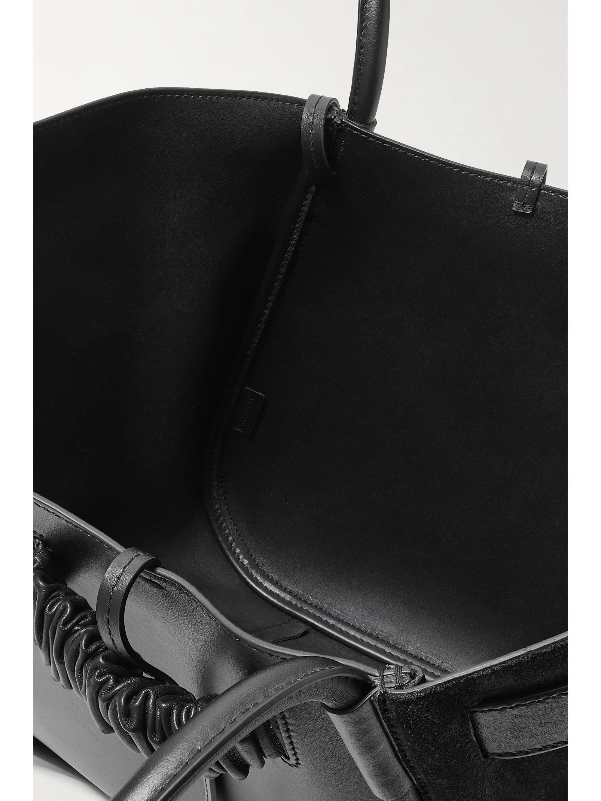 PROENZA SCHOULER Ruched large paneled leather and suede tote