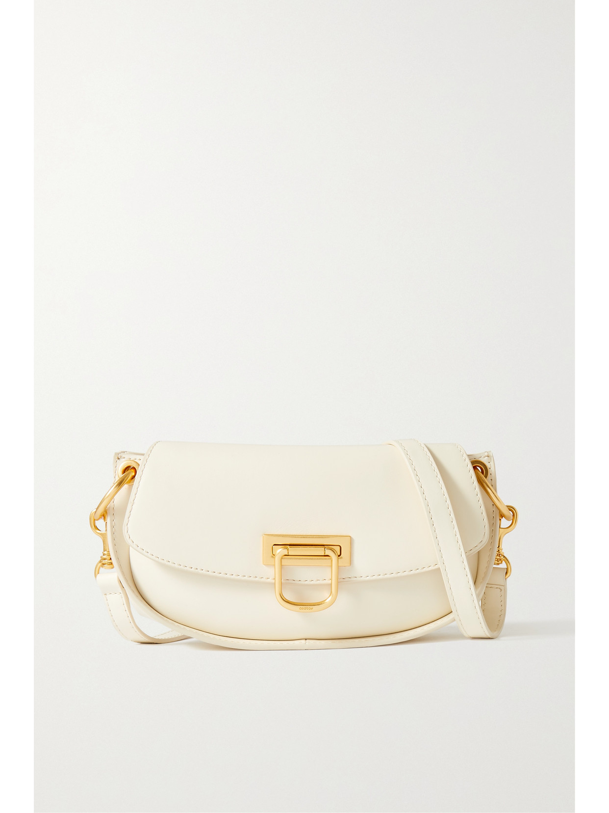 Oroton Colt Small Leather Shoulder Bag In Cream