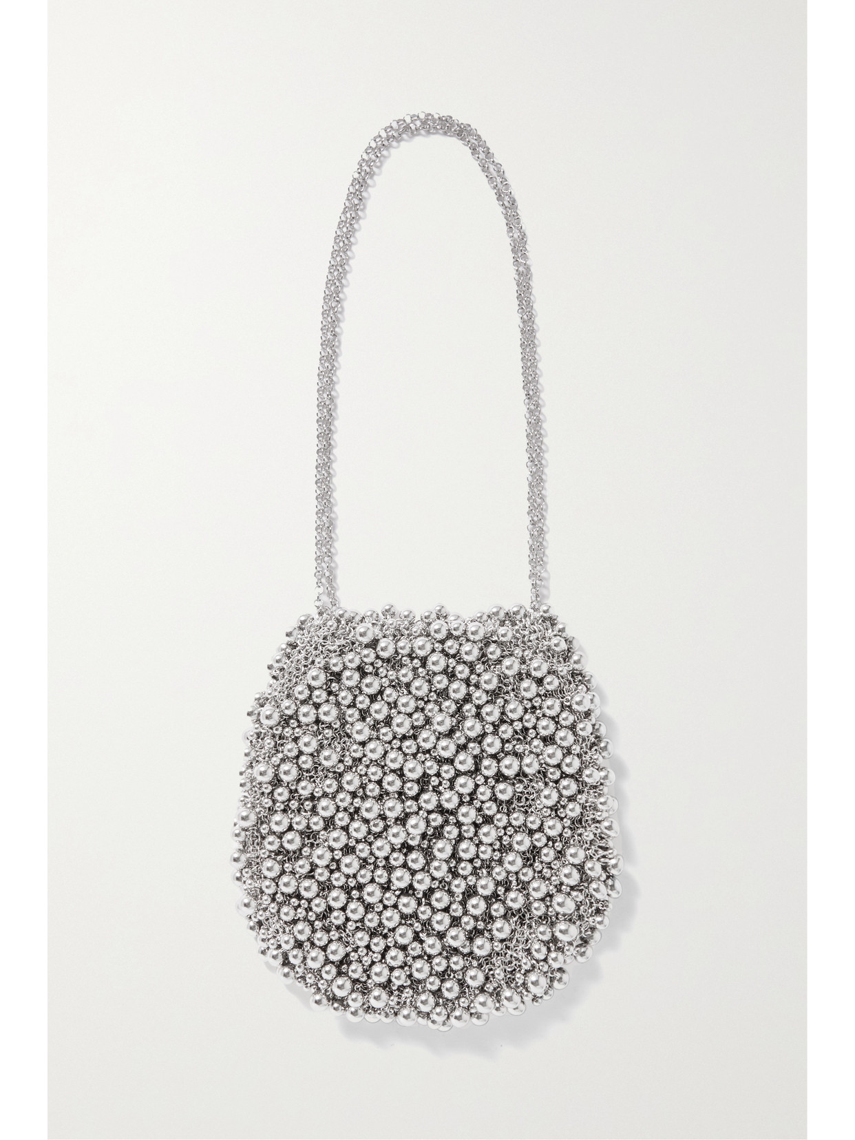 Oroton - Vera Luxe Beaded Silver-tone Shoulder Bag - one size