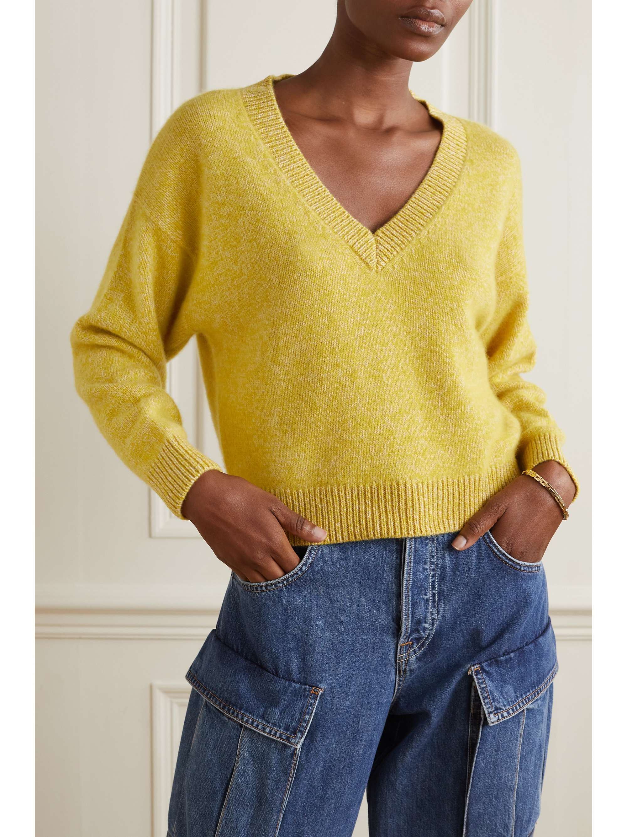 THE ELDER STATESMAN Mélange cashmere sweater