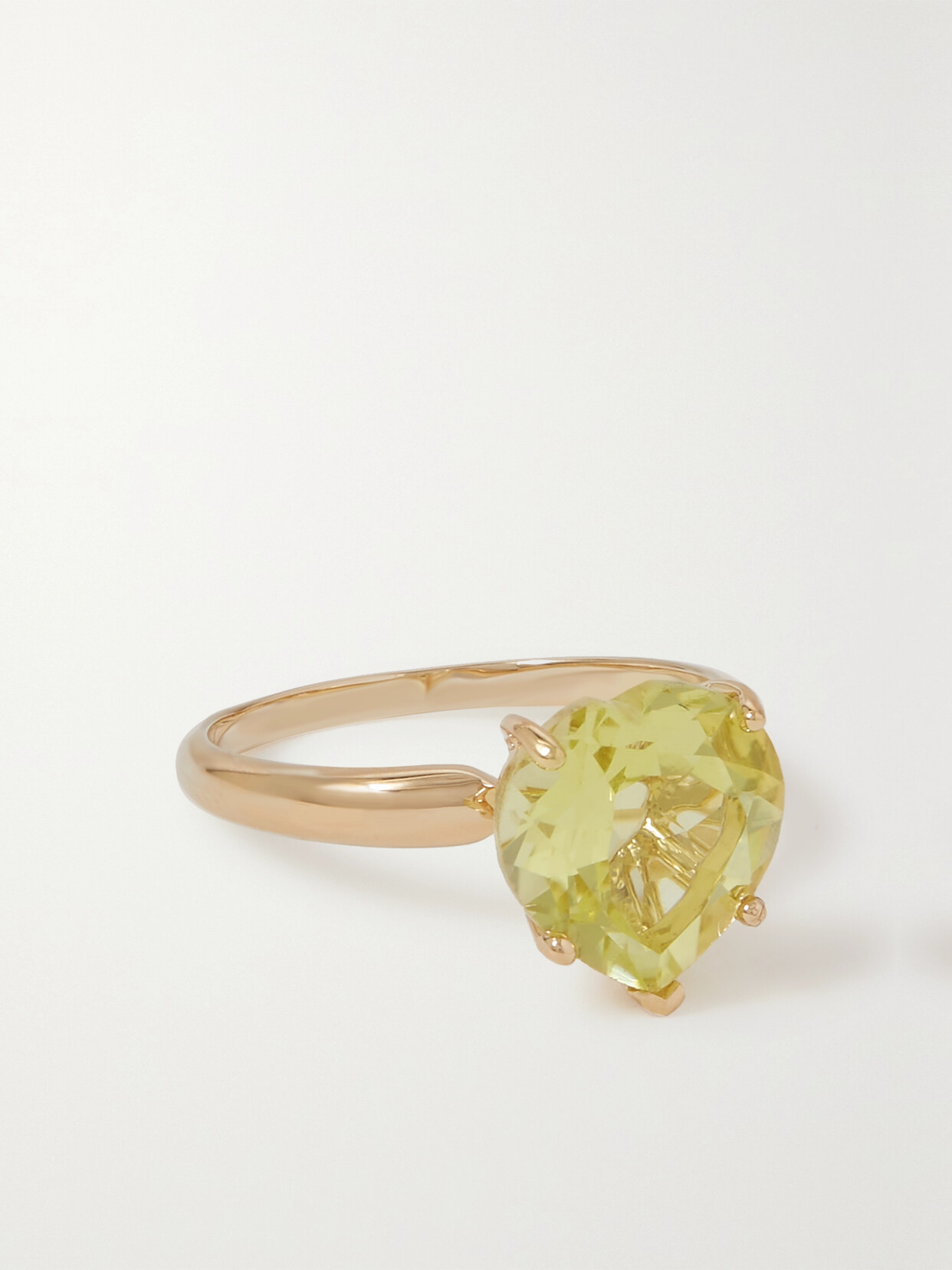FRY POWERS - Rainbow Heart 14-karat Gold And Citrine Ring - Yellow