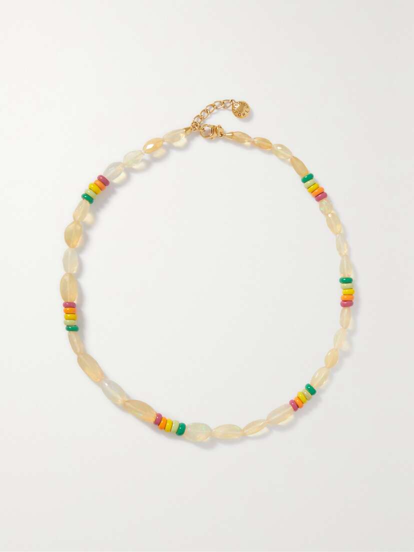 Fry Powers Sunrise Gold Vermeil, Opal And Enamel Necklace