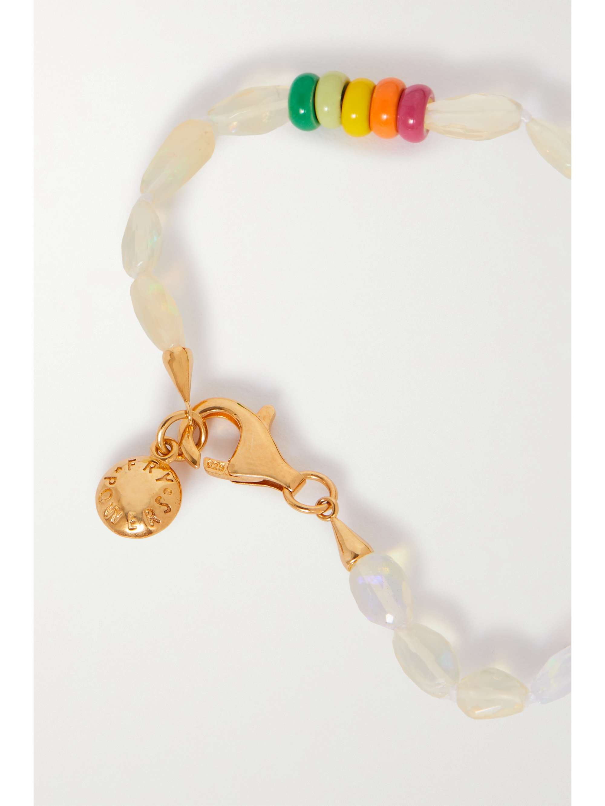FRY POWERS Sunrise gold vermeil, opal and enamel bracelet
